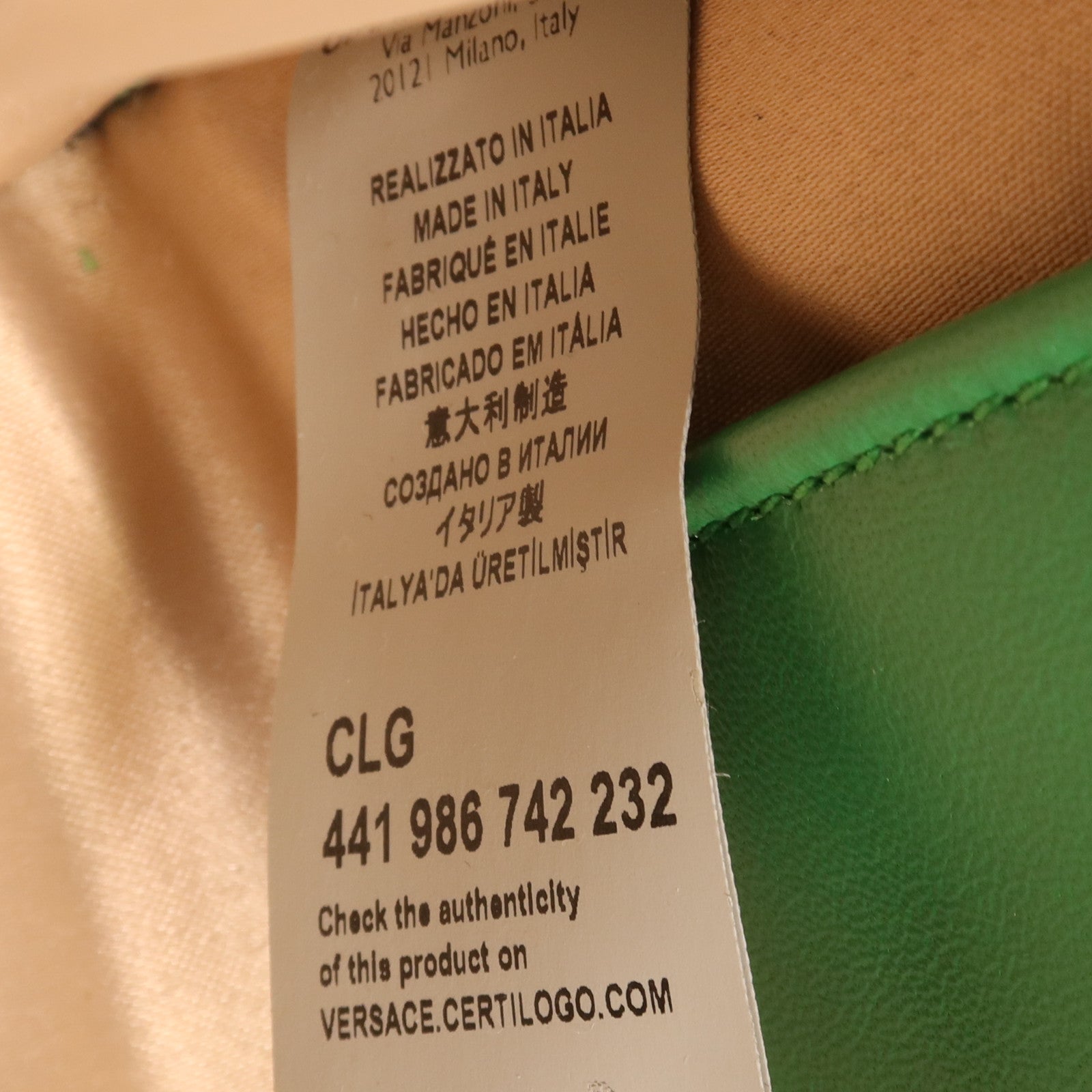 VERSACE 牛皮皮革Shoulder Bag金扣手挽肩背兩用袋