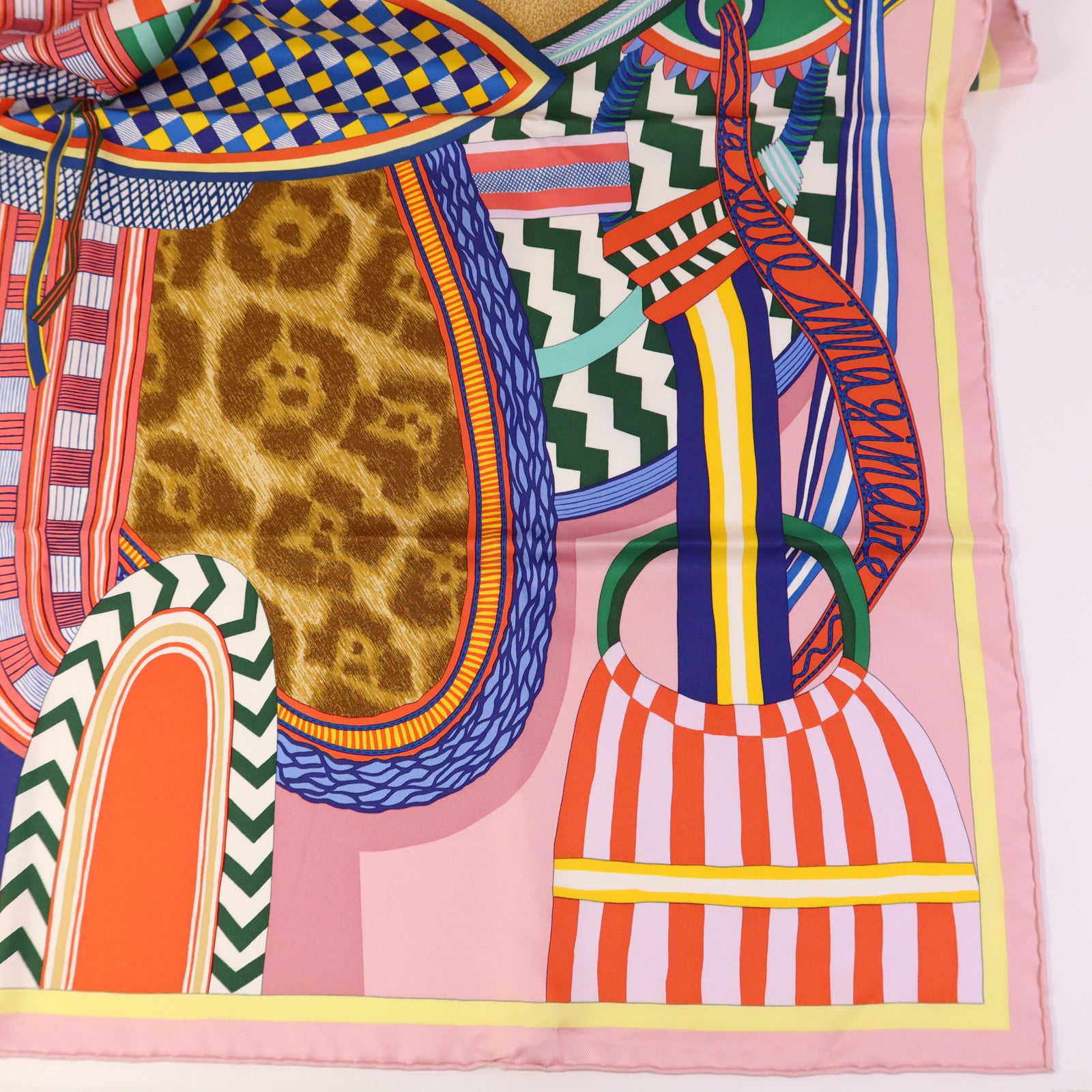 HERMES 絲質Scarf 90X90絲巾Multicolor