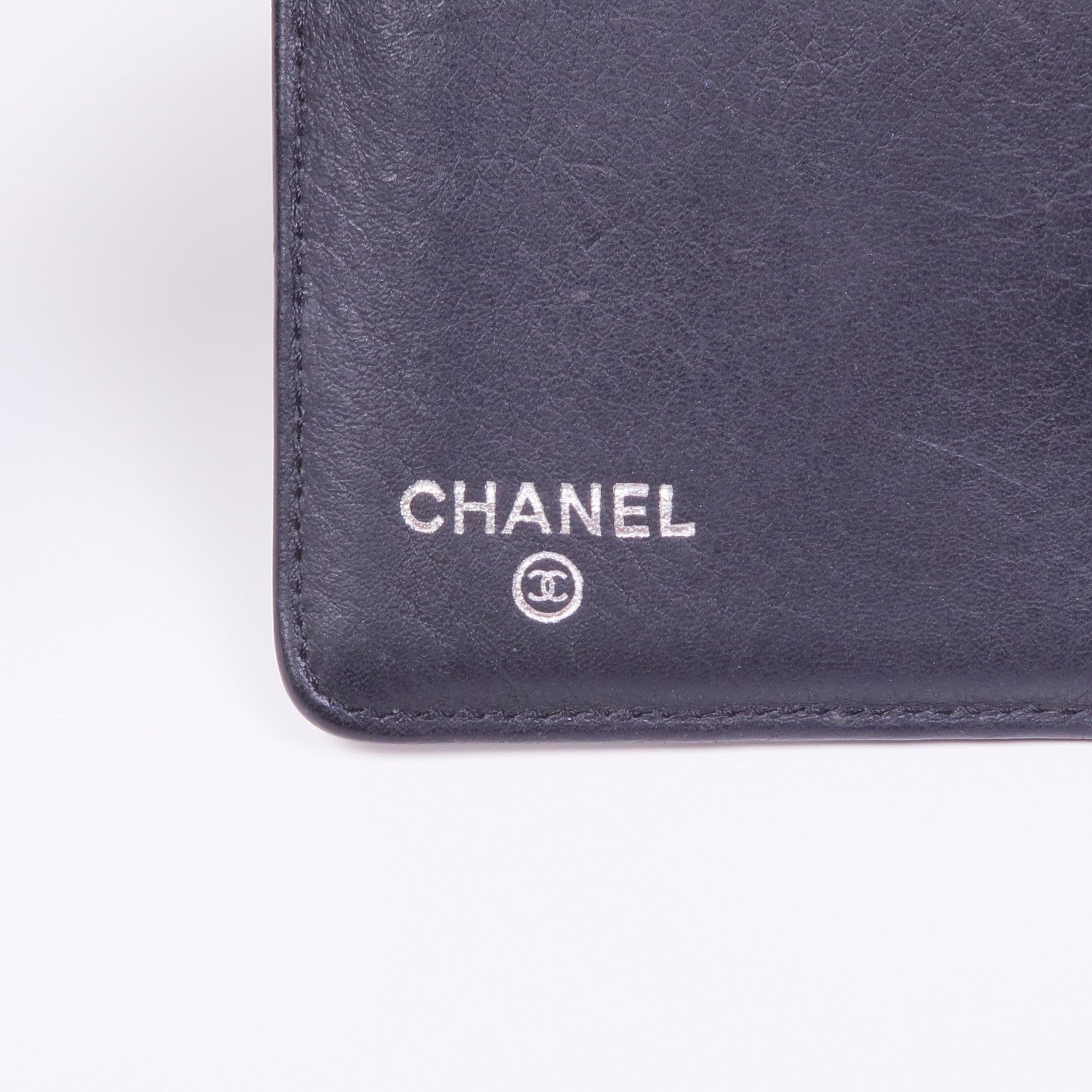 CHANEL 牛皮皮革Long Wallet銀扣長錢包