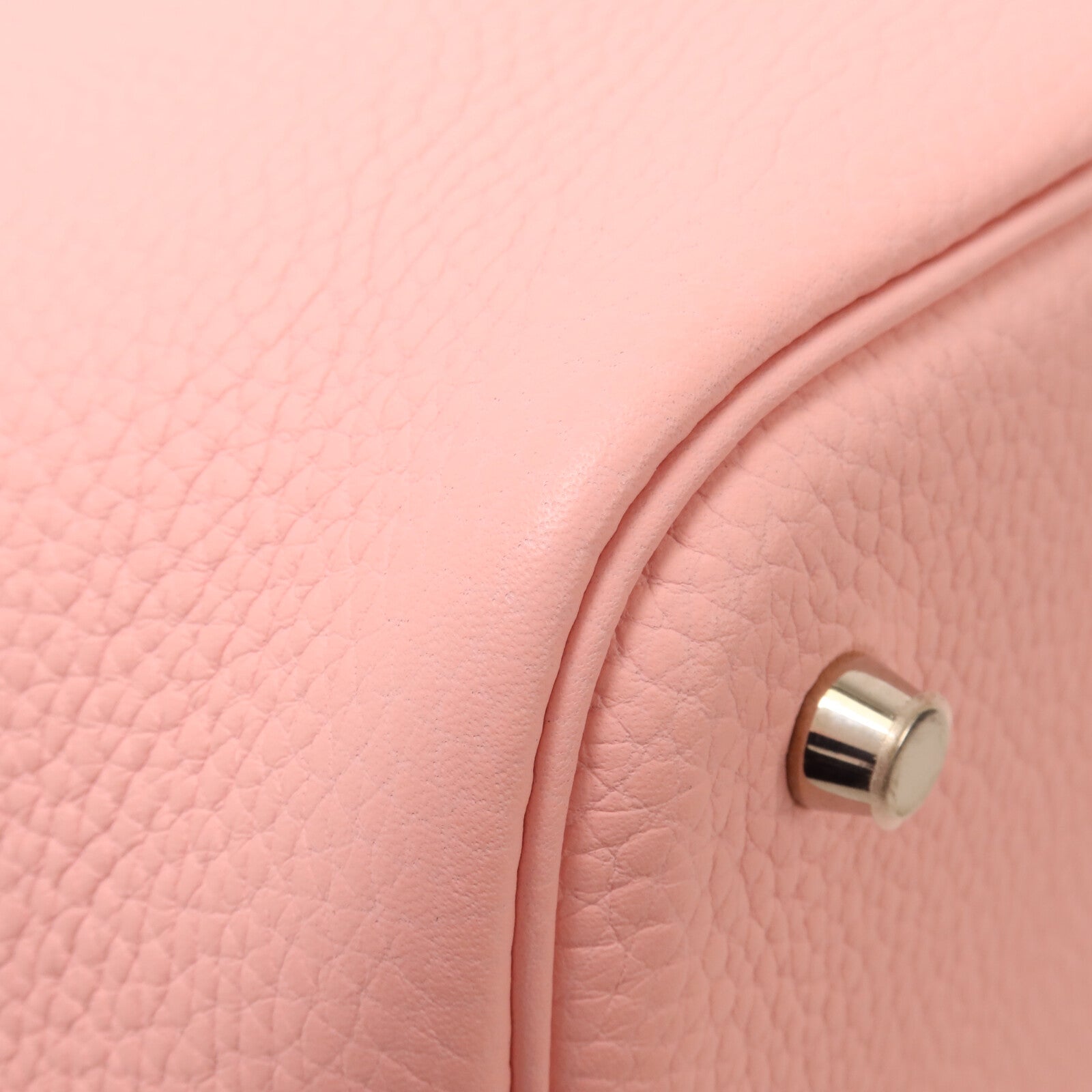HERMES Clemence皮革Picotin MM扣手挽袋Rose Sakura