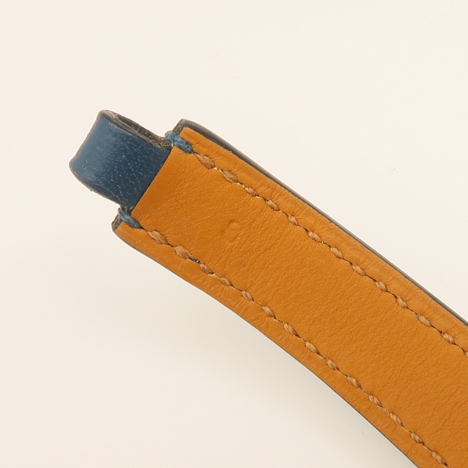 HERMES 【激減優惠】Swift皮革Rivale Double Tour Bracelet金扣手鏈Navy