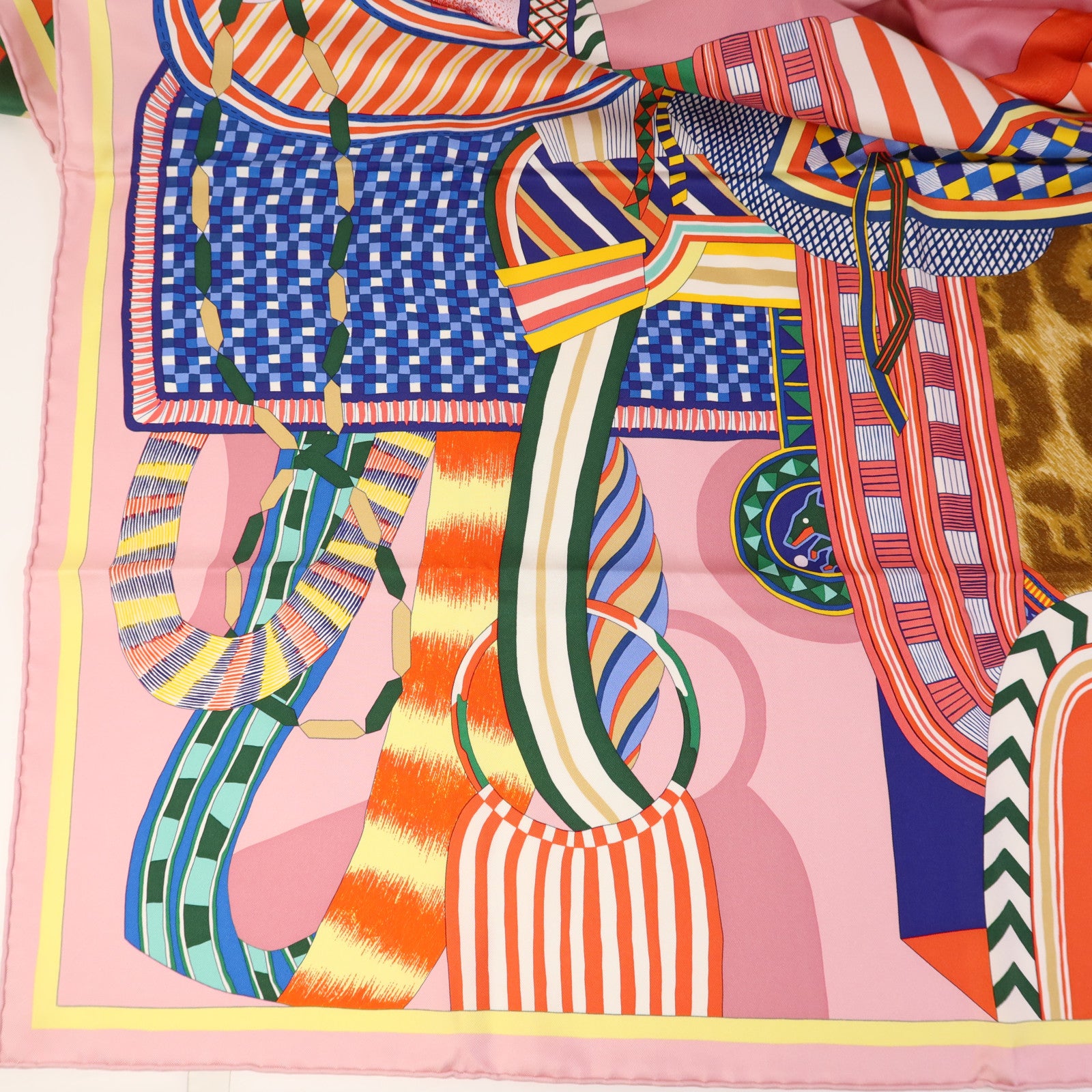 HERMES 絲質Scarf 90X90絲巾Multicolor