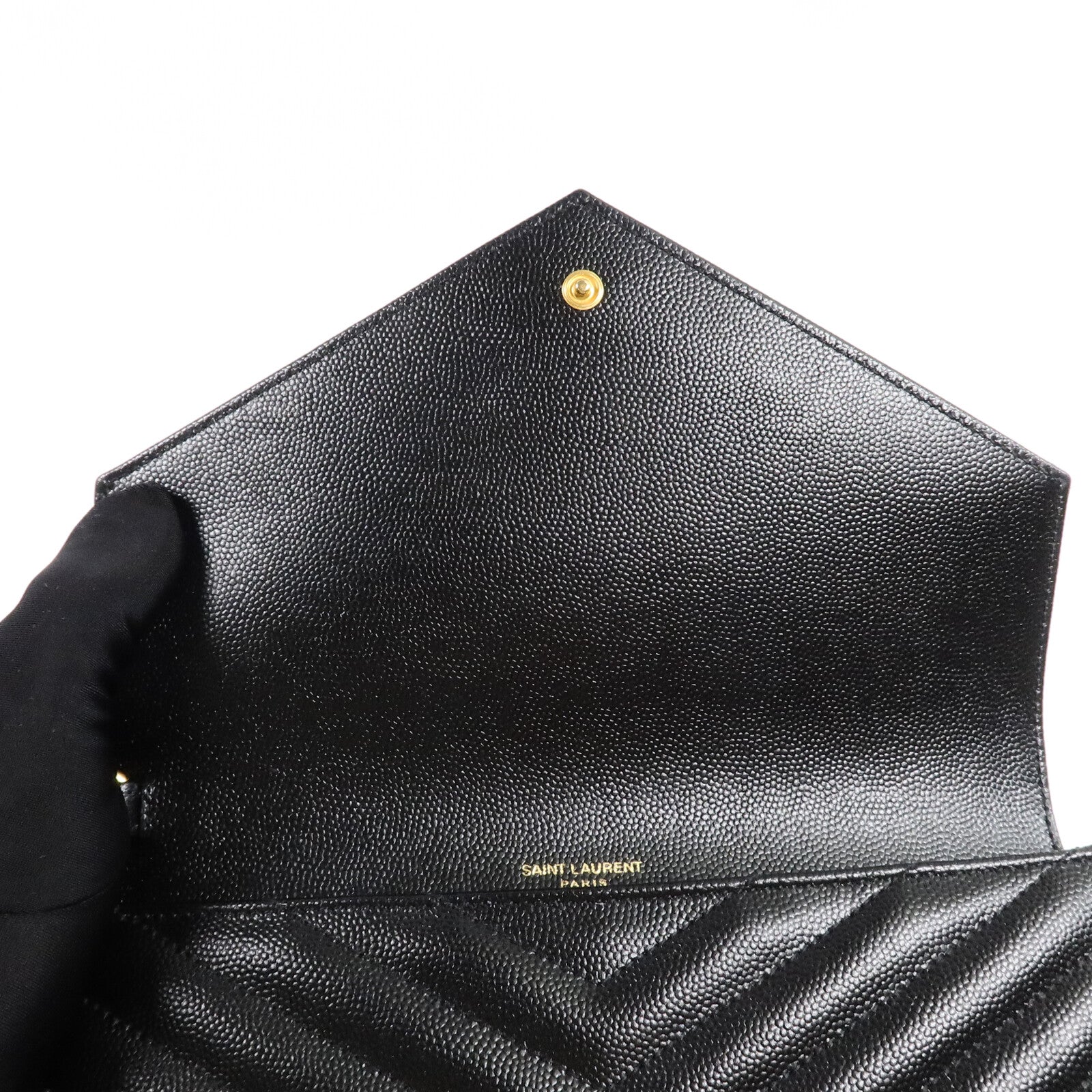 YVES SAINT LAURENT 牛皮皮革Pouch手拿包