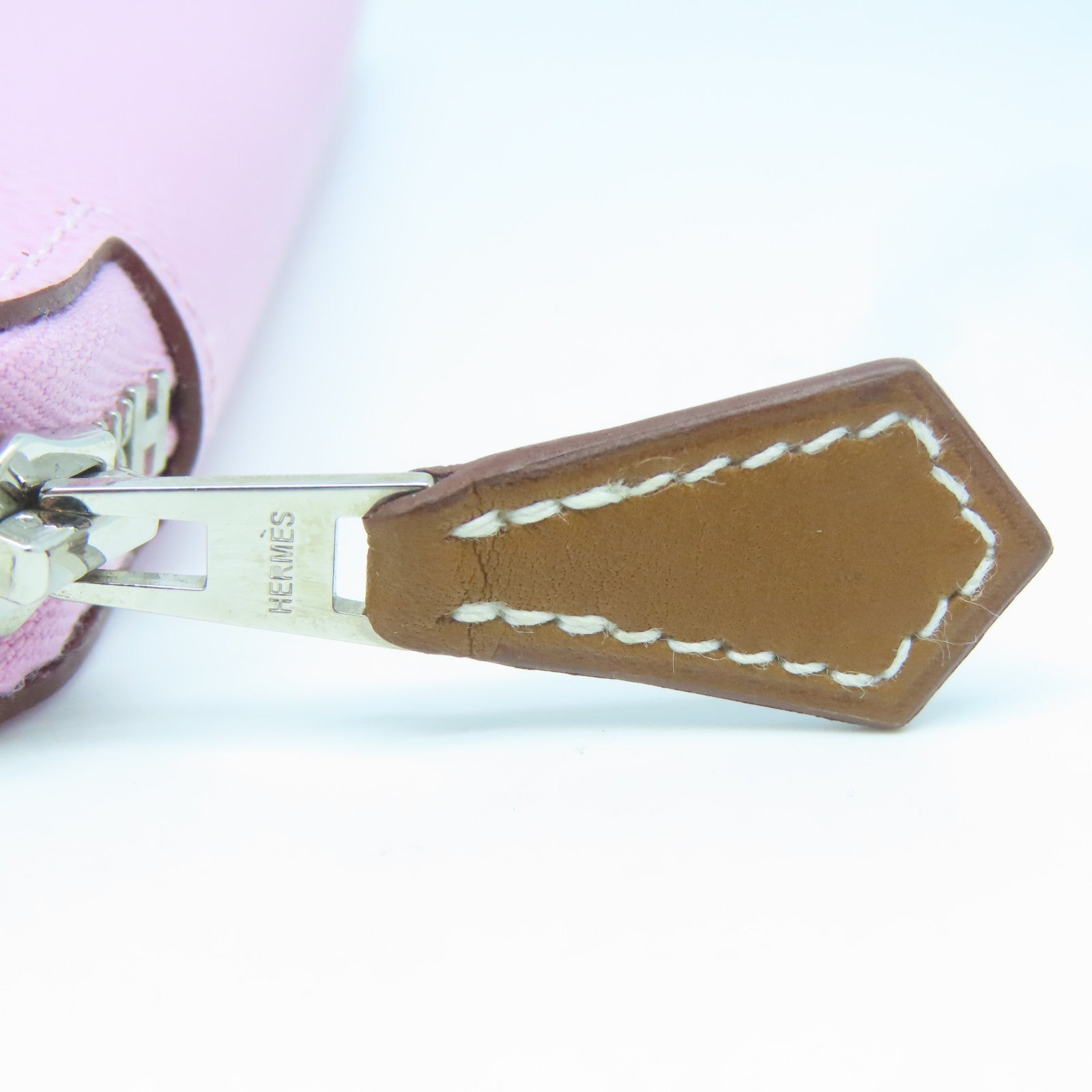 HERMES 【激減優惠】Epsom皮革Silk In Wallet銀扣長錢包Pink Bubblegum正粉紅色