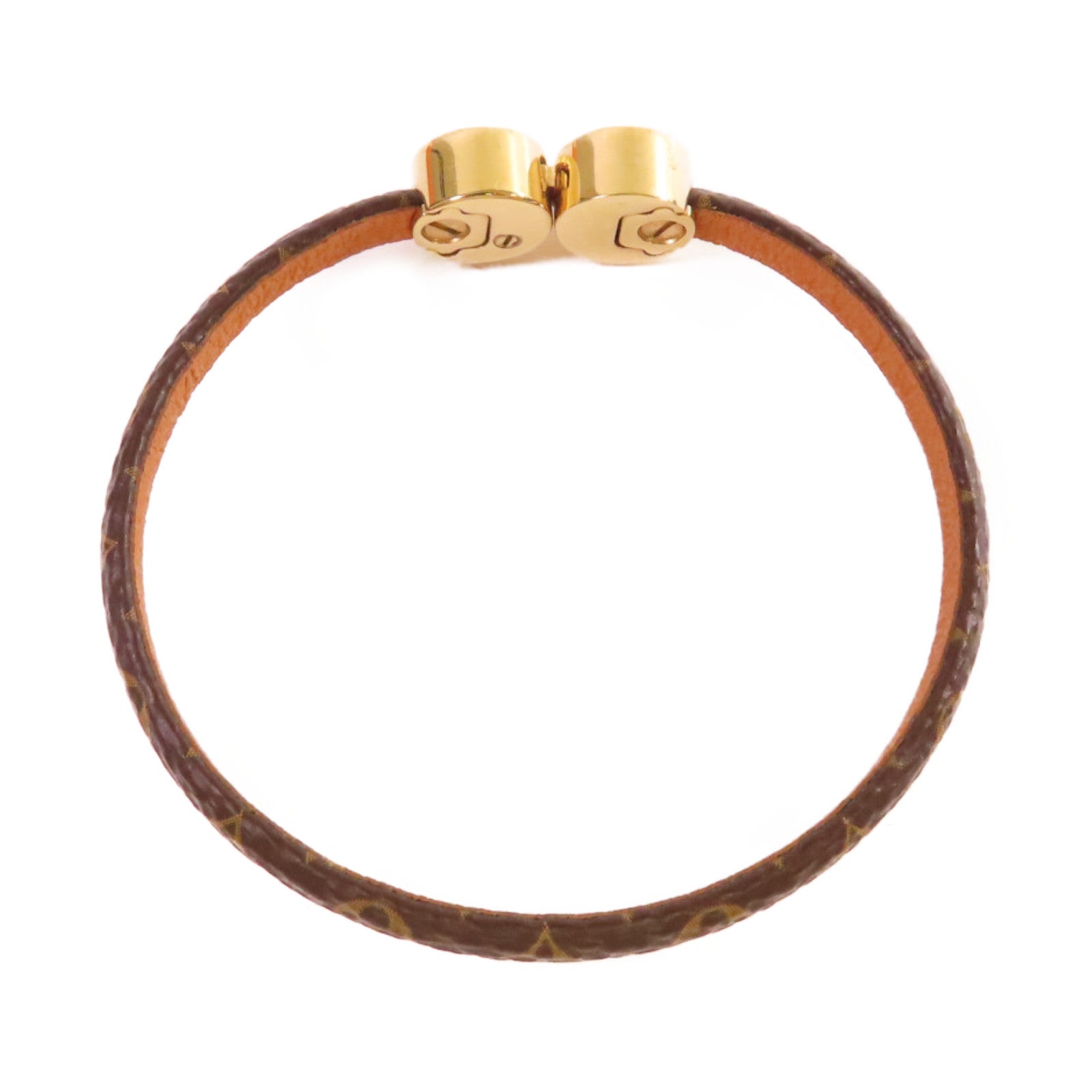 LOUIS VUITTON Monogram Historic Mini Monogram Bracelet金扣手鏈啡色