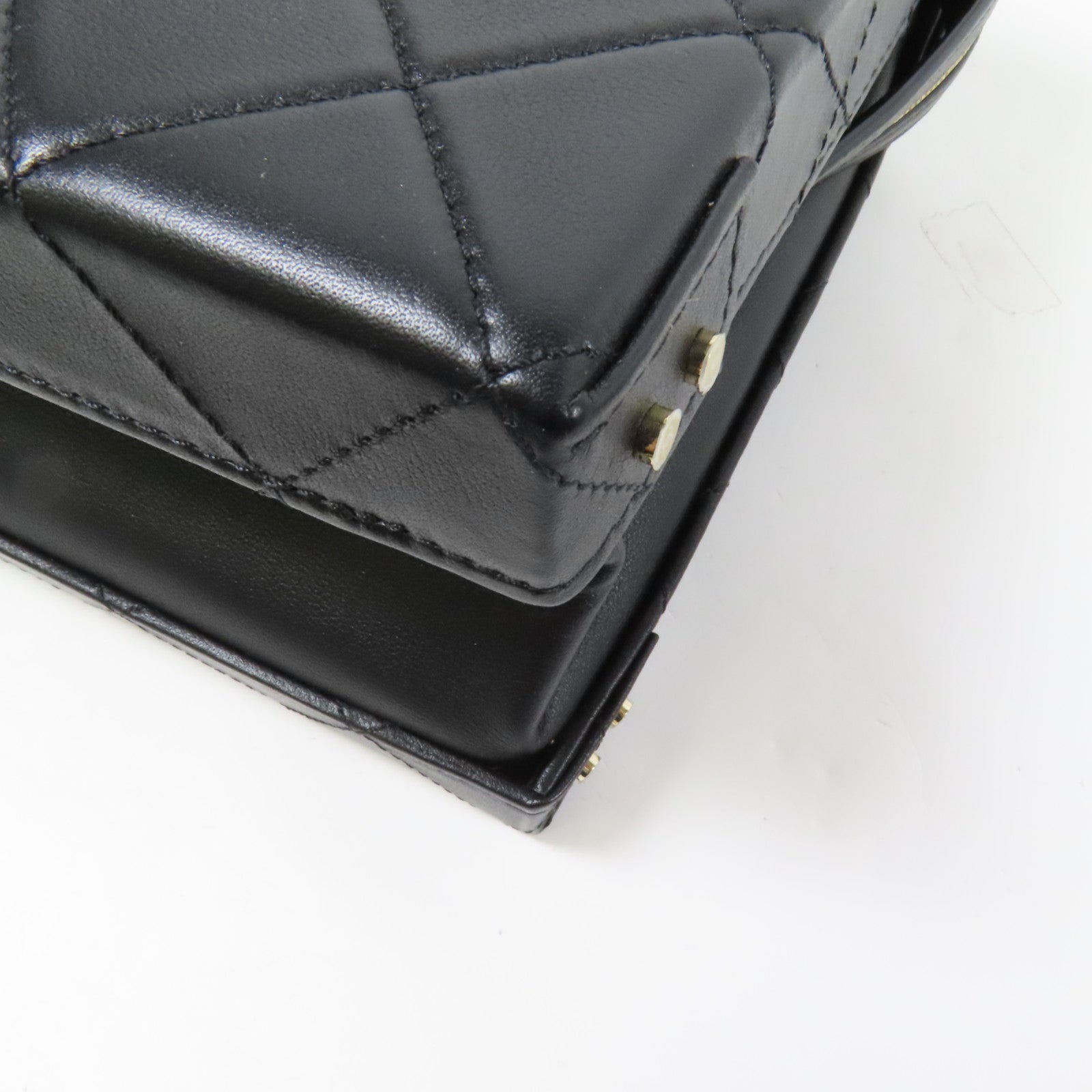 CHANEL 牛皮皮革Vanity Case金扣手挽肩背兩用袋