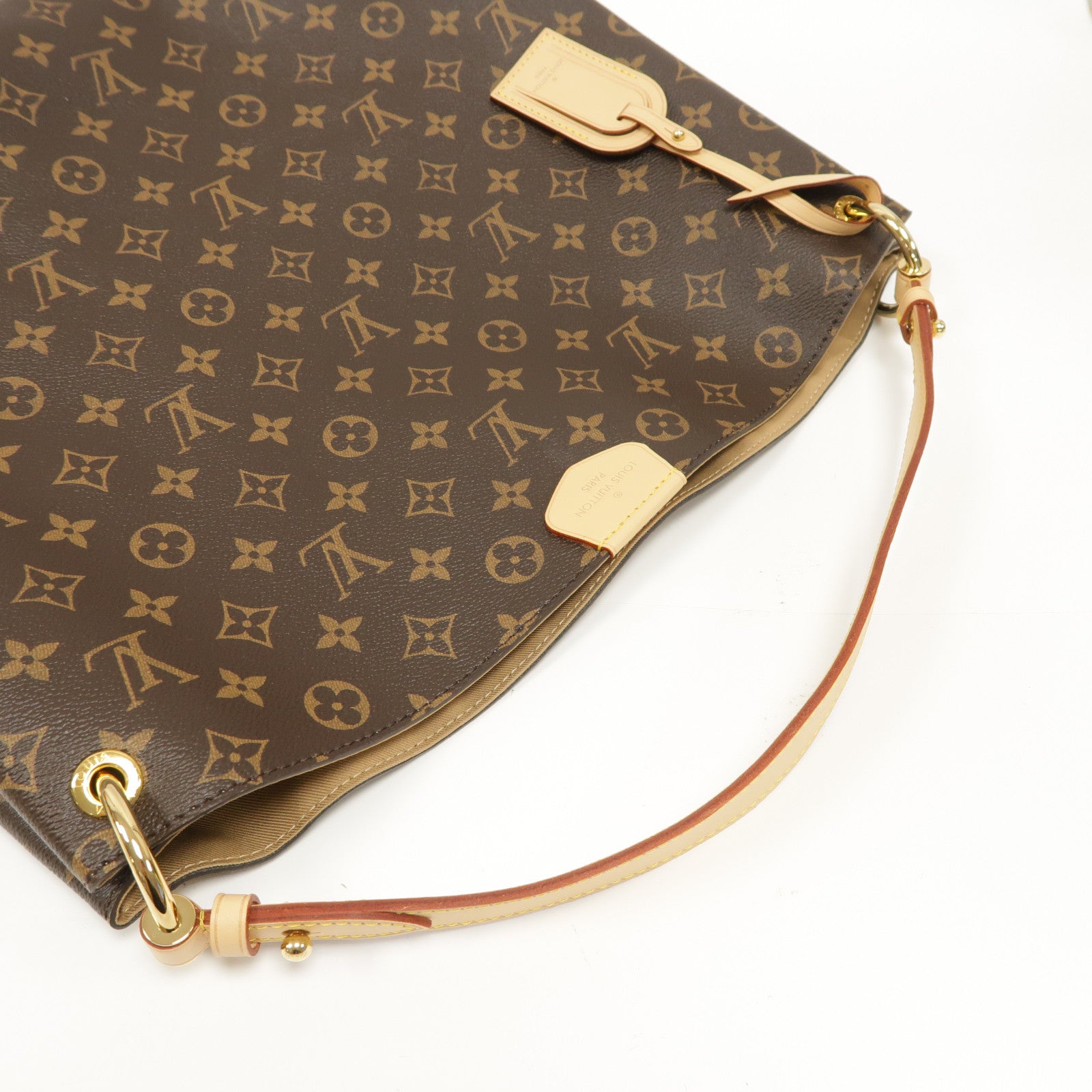 LOUIS VUITTON Monogram Graceful MM金扣肩背袋啡色