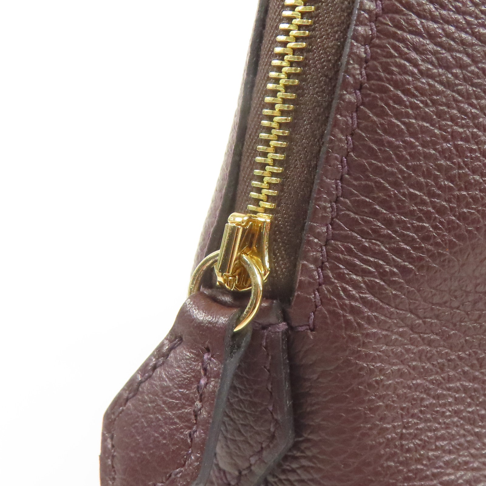 HERMES Evercolor皮革Bolide Mini金扣手挽肩背兩用袋Rouge Sellier