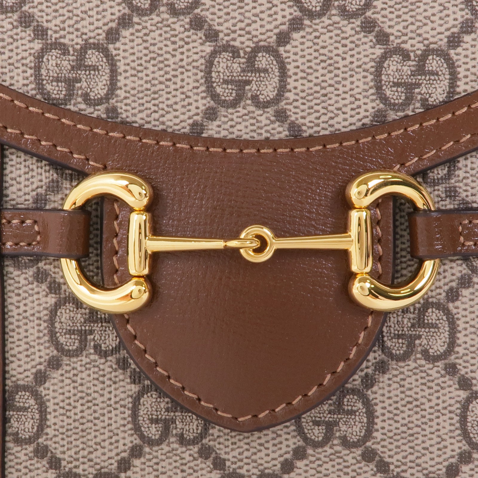 GUCCI 塗層帆布Horsebit 1955 Mini Bag金扣肩背袋
