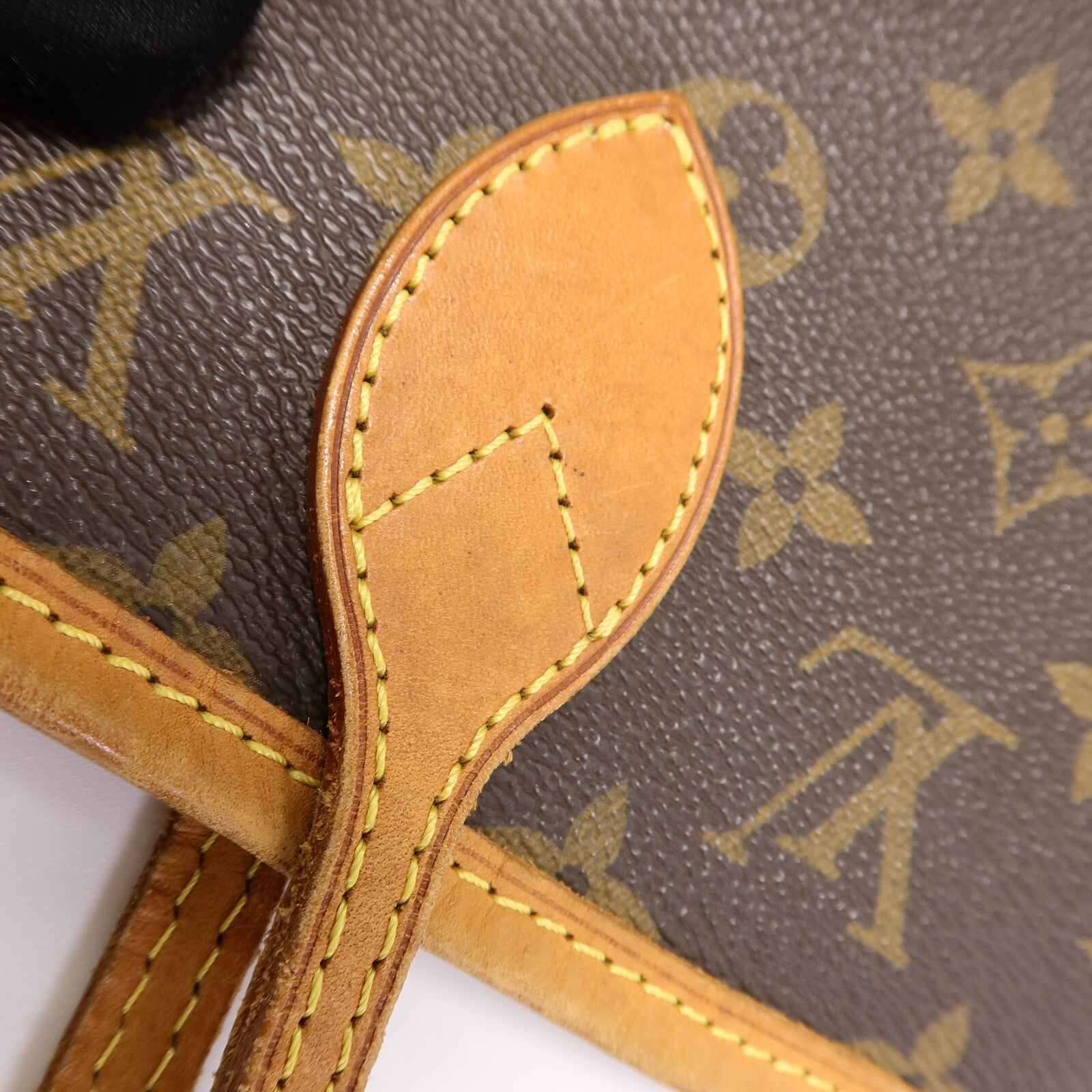 LOUIS VUITTON Monogram Neverfull MM金扣手挽袋
