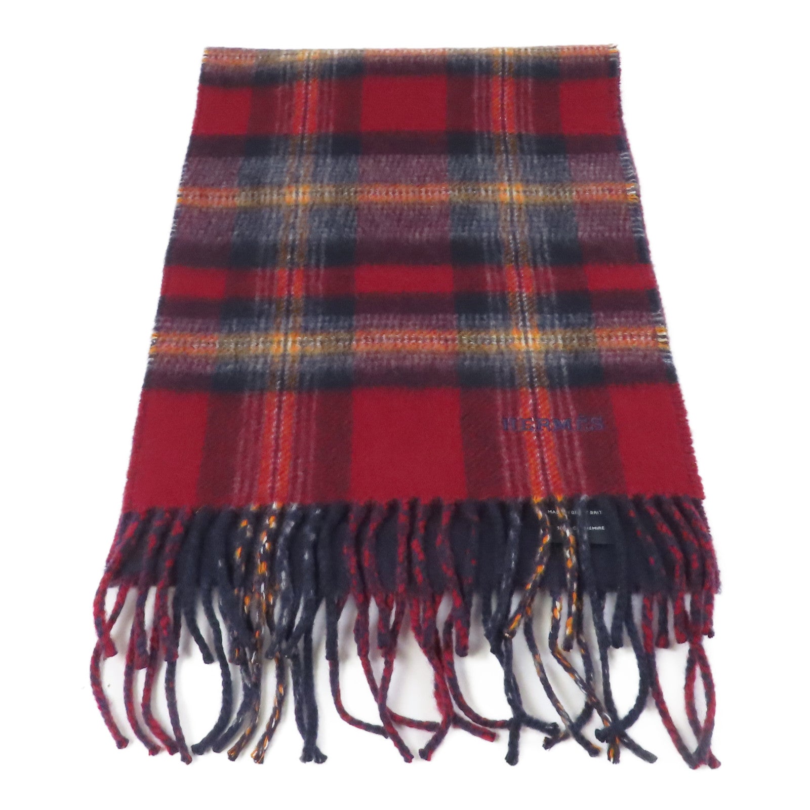 HERMES 羊絨Scarf圍巾紅色