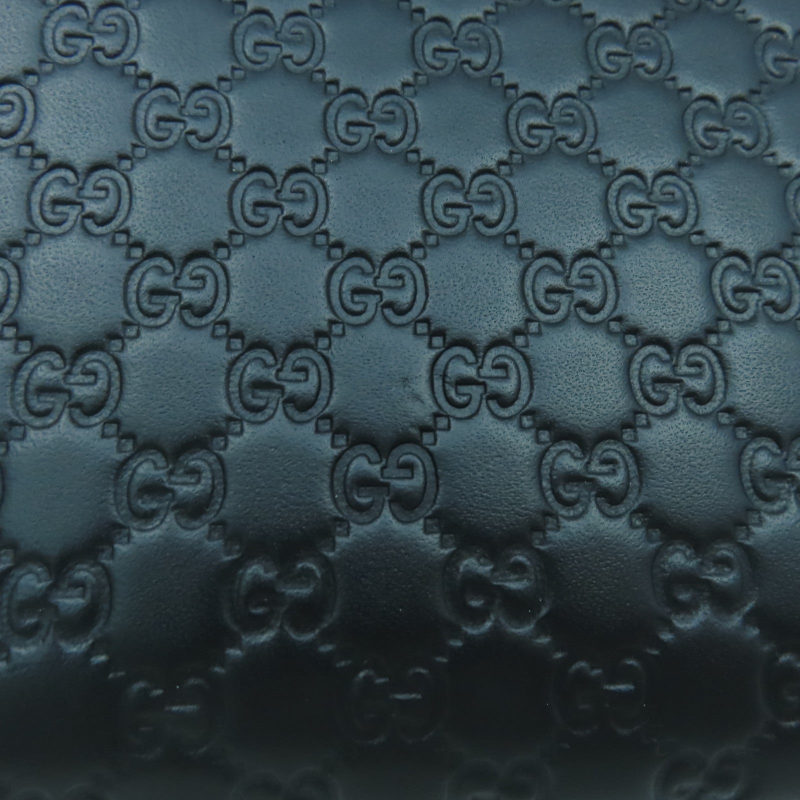 GUCCI 牛皮皮革Zipper Long Wallet金扣長錢包黑色