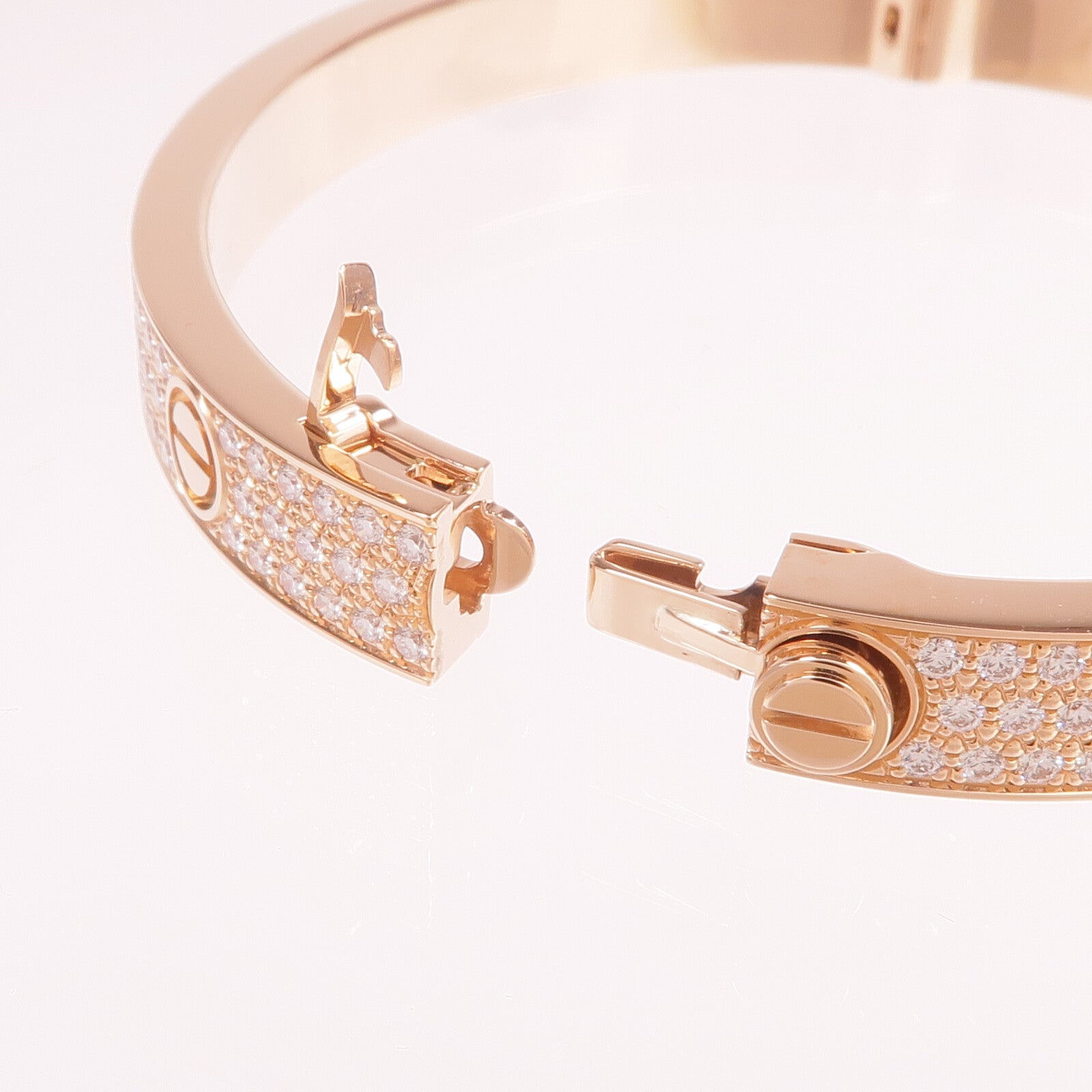 CARTIER 18K玫瑰金Love Bracelet Classic Model鑽石手鐲Cartier#17