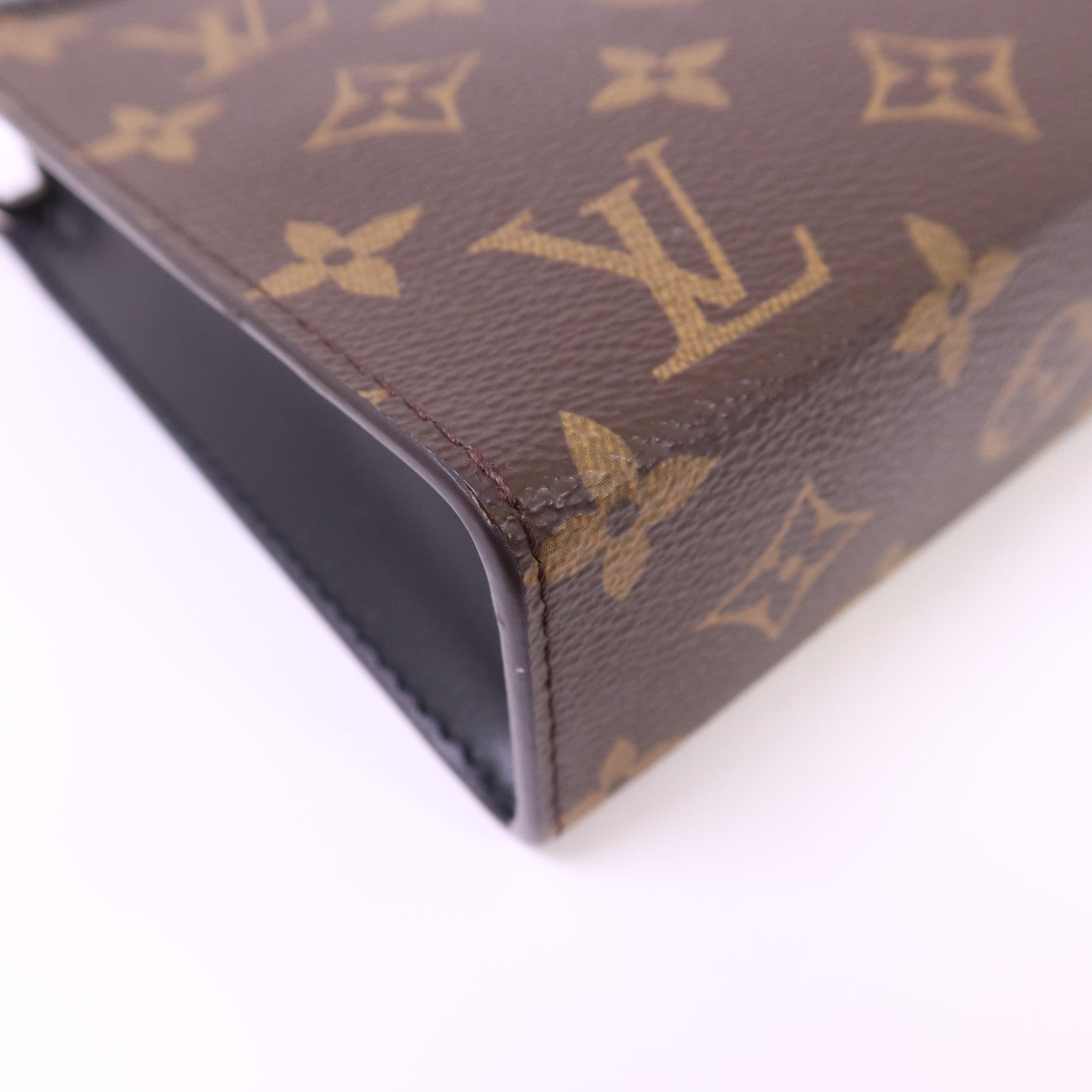 LOUIS VUITTON Monogram Macassar Gaston Wearable Wallet銀扣肩背袋