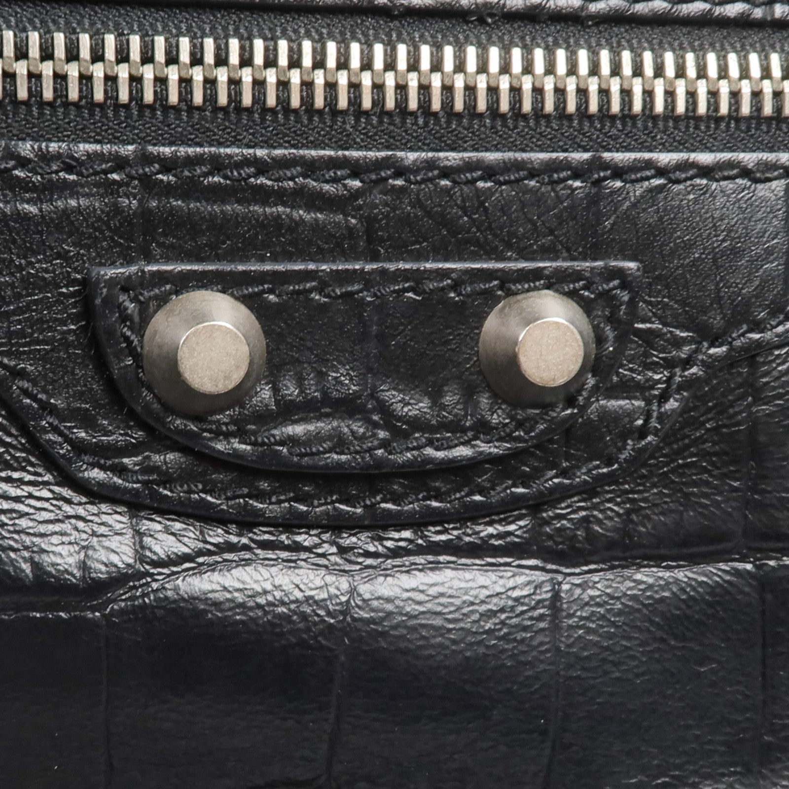 BALENCIAGA 牛皮皮革Crocodile Embossed Classic Clutch手拿包