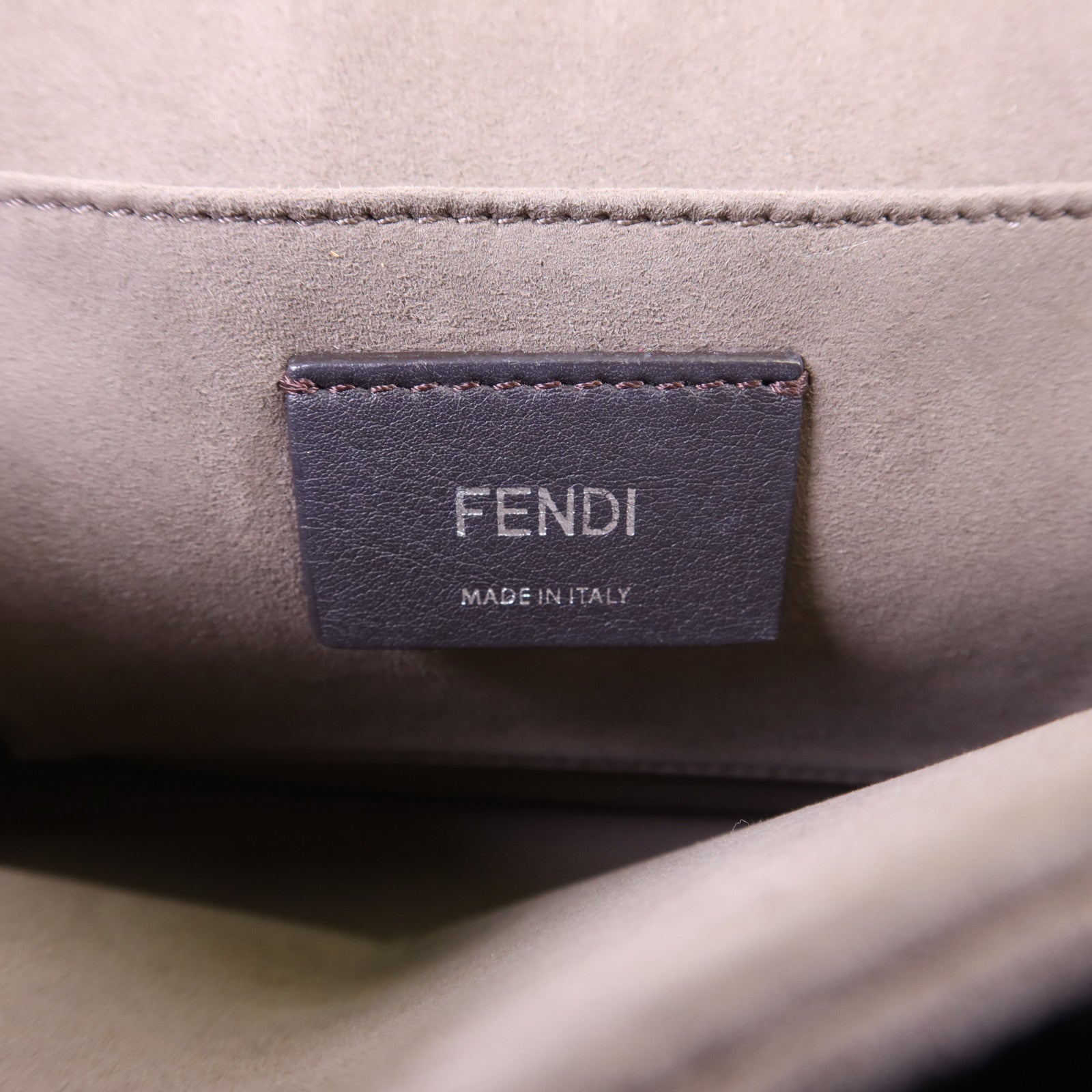 FENDI 牛皮皮革KAN I銀扣手挽肩背兩用袋