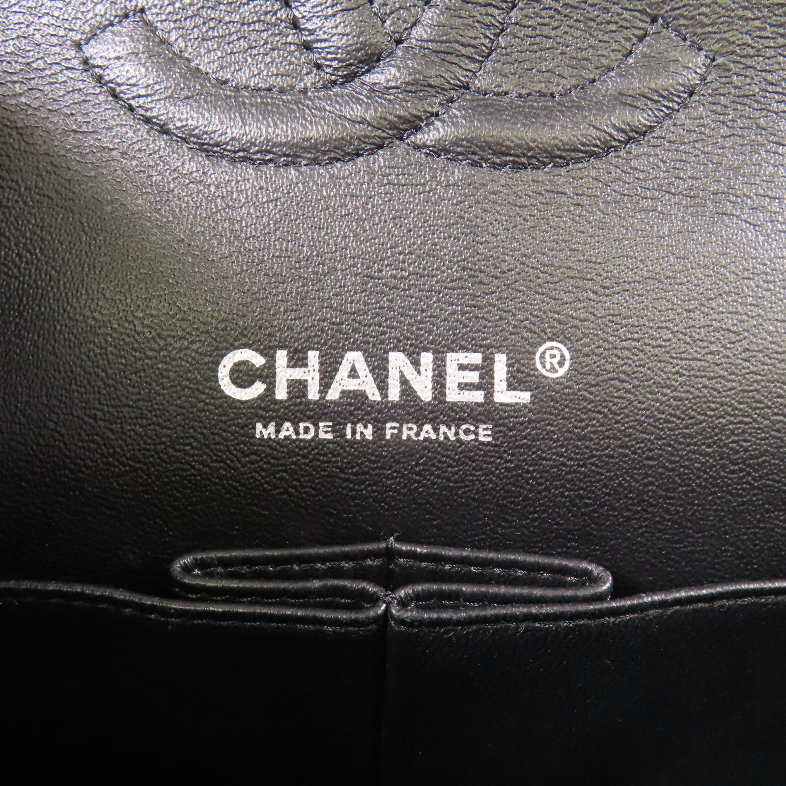 CHANEL CC Classic 25 Chain Shoulder Bag Lambskin Leather Black