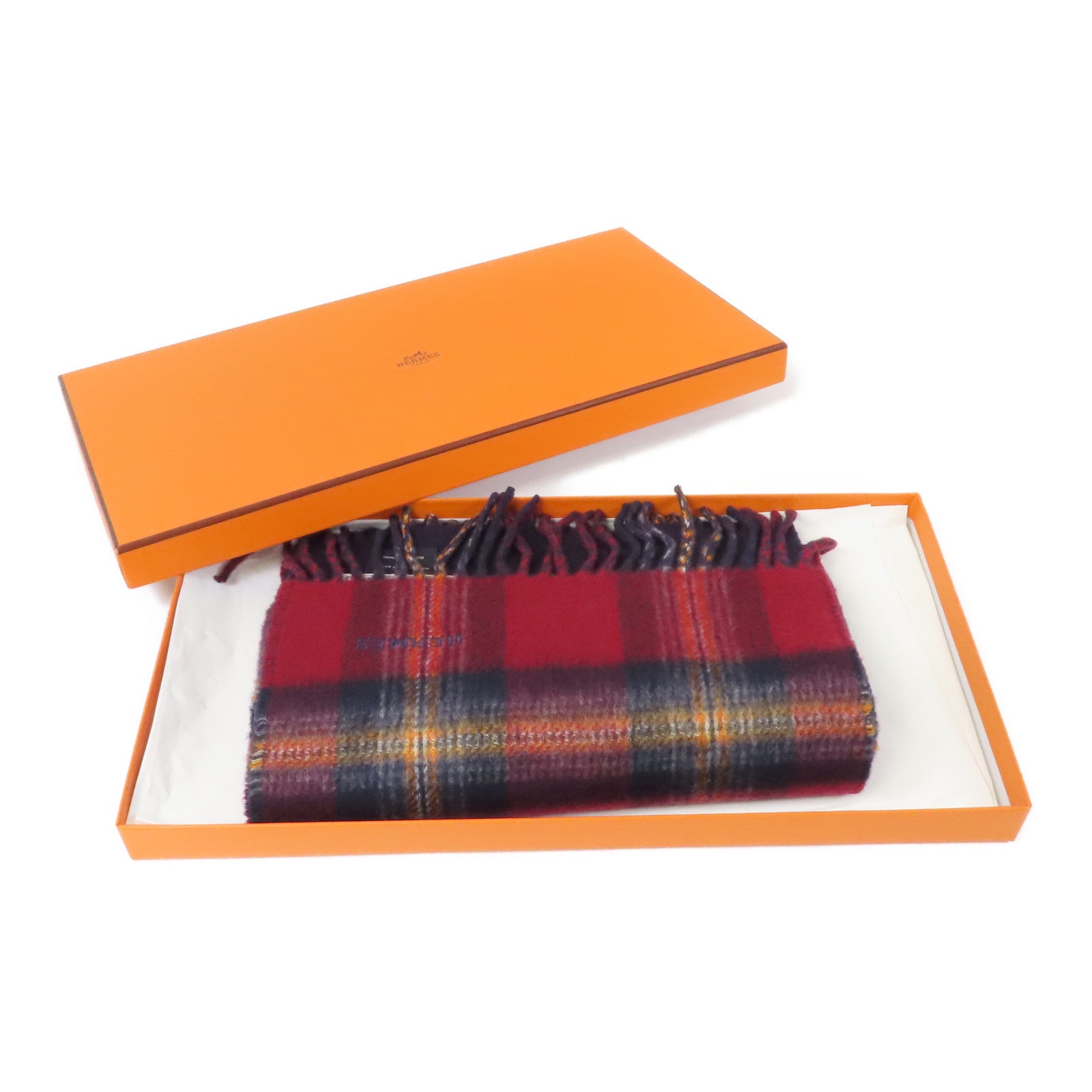 HERMES 羊絨Scarf圍巾紅色