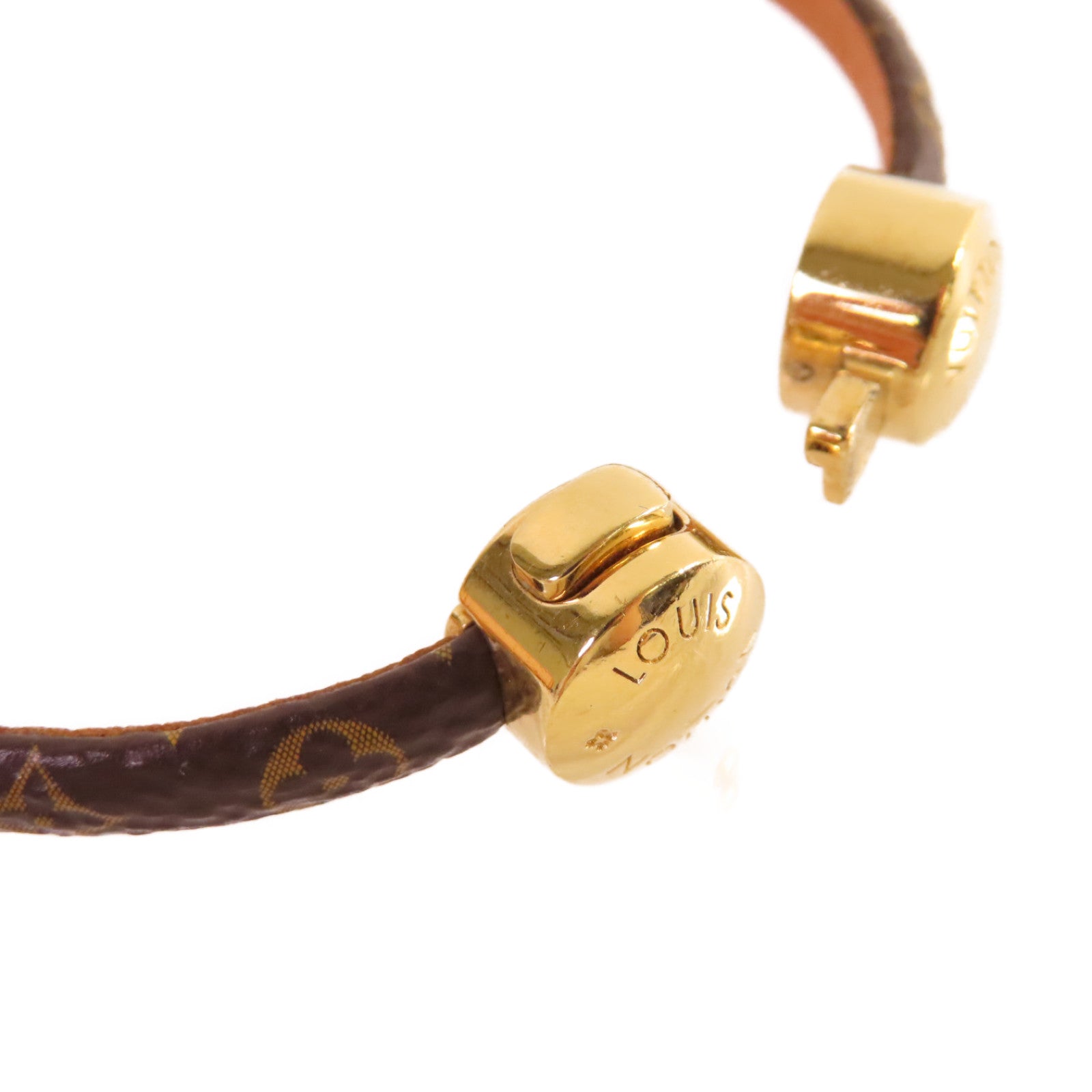 LOUIS VUITTON Monogram Historic Mini Monogram Bracelet金扣手鏈啡色