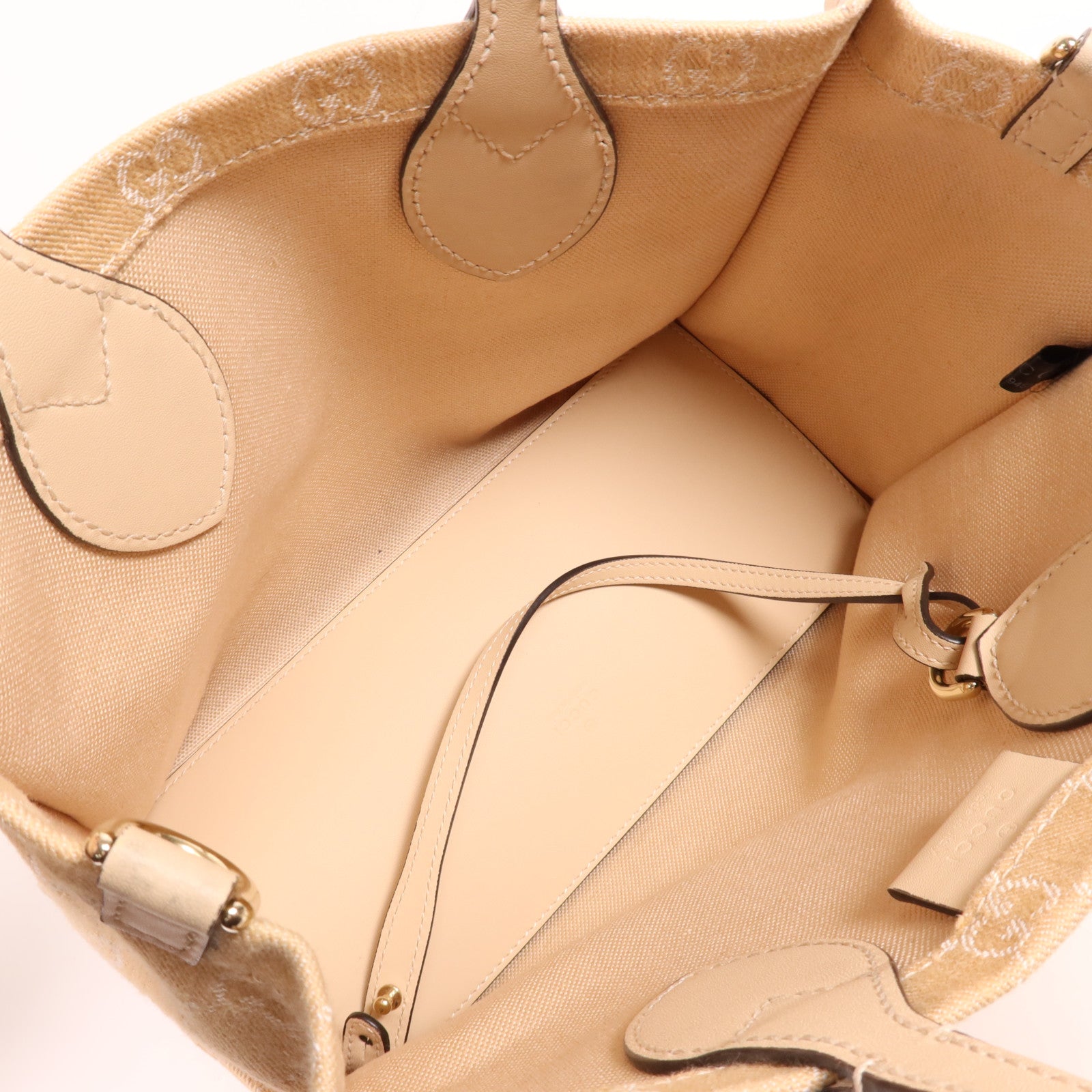 GUCCI 帆布2 Way Shoulder金扣手挽肩背兩用袋