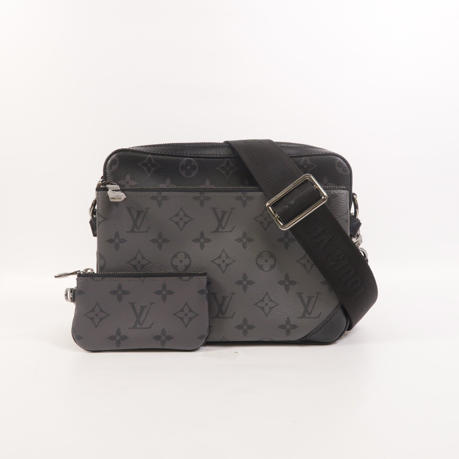 LOUIS VUITTON Monogram Eclipse Reverse Trio Messenger肩背袋