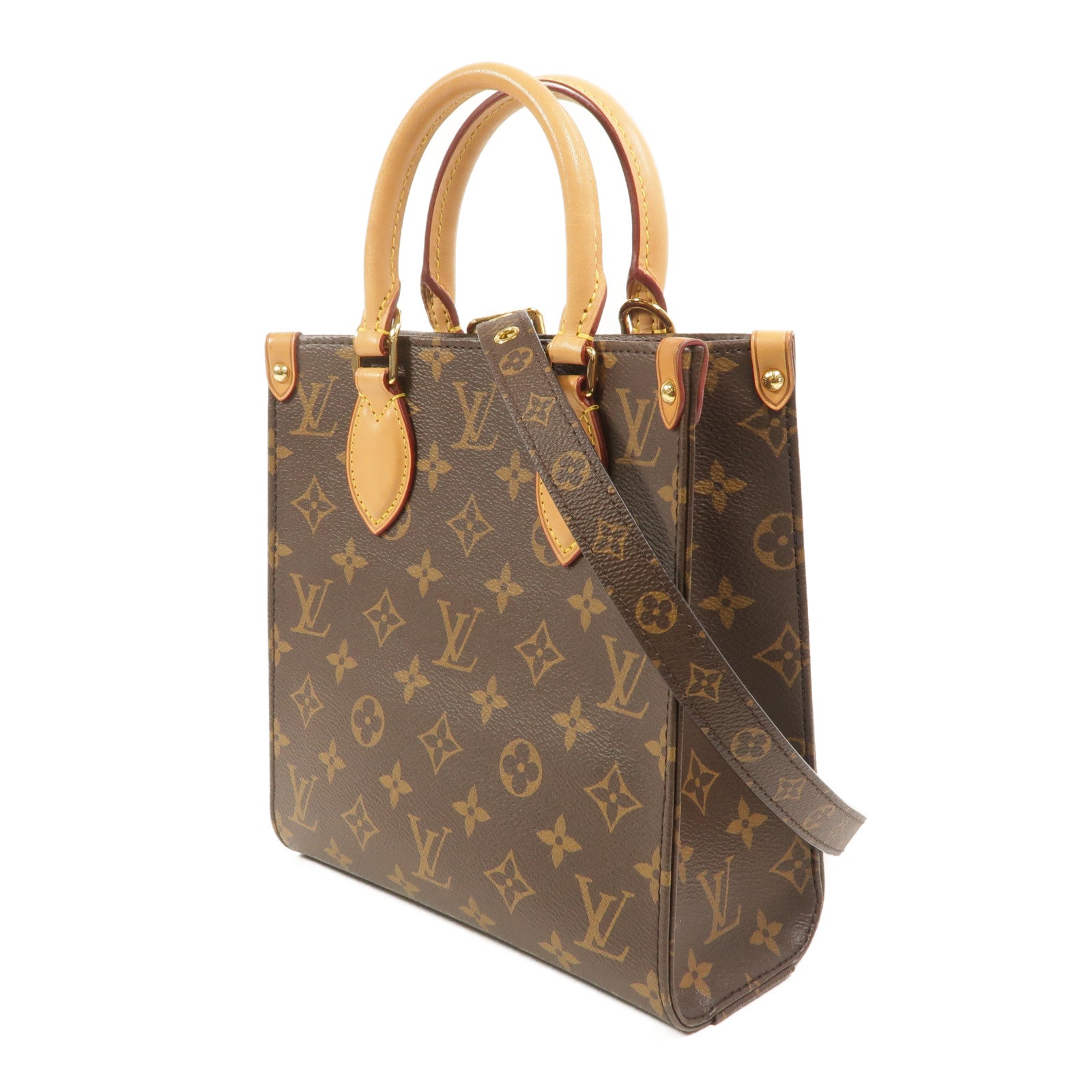 LOUIS VUITTON Monogram Sac Plat BB手挽肩背兩用袋