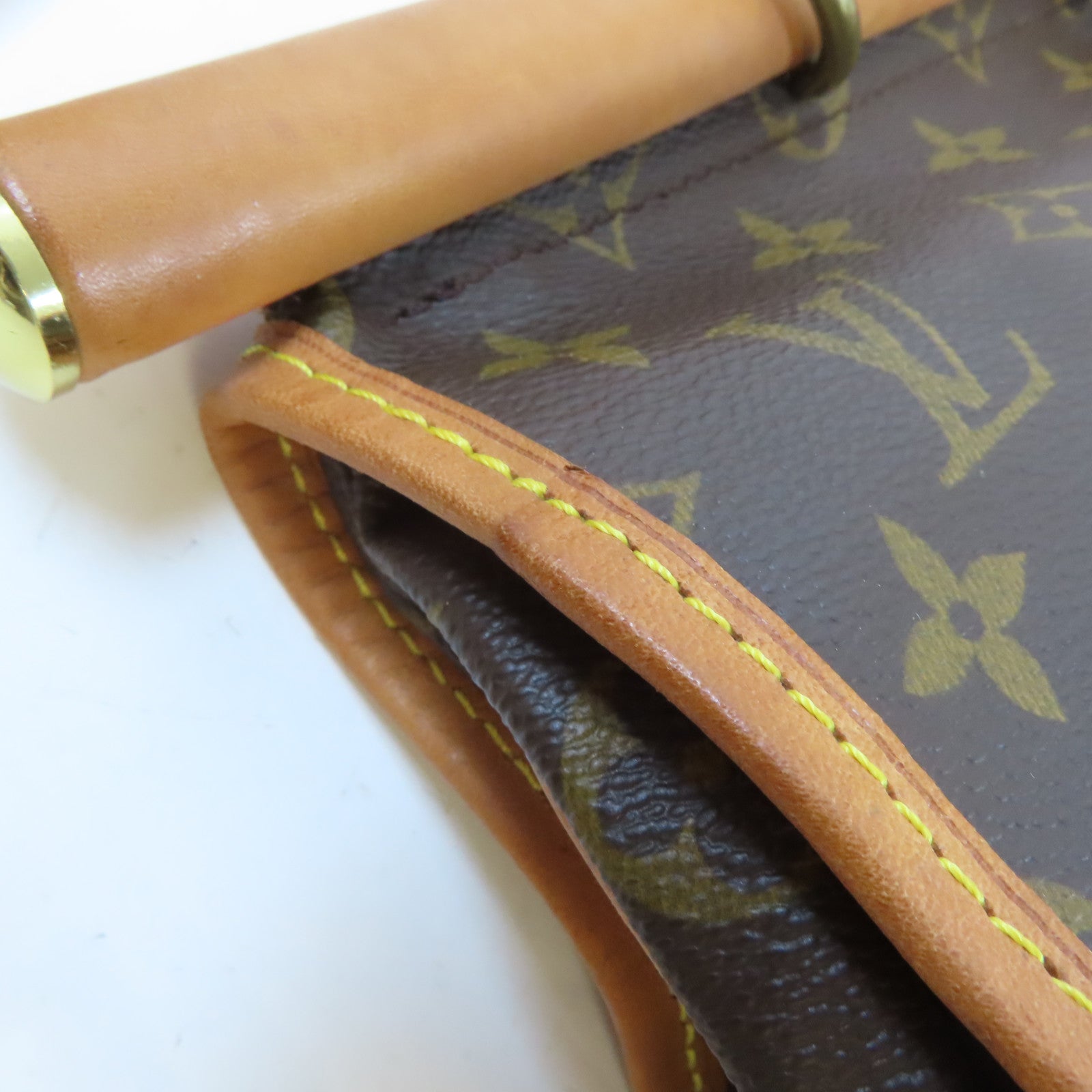 LOUIS VUITTON Monogram Hunting Bag金扣手挽肩背兩用袋啡色