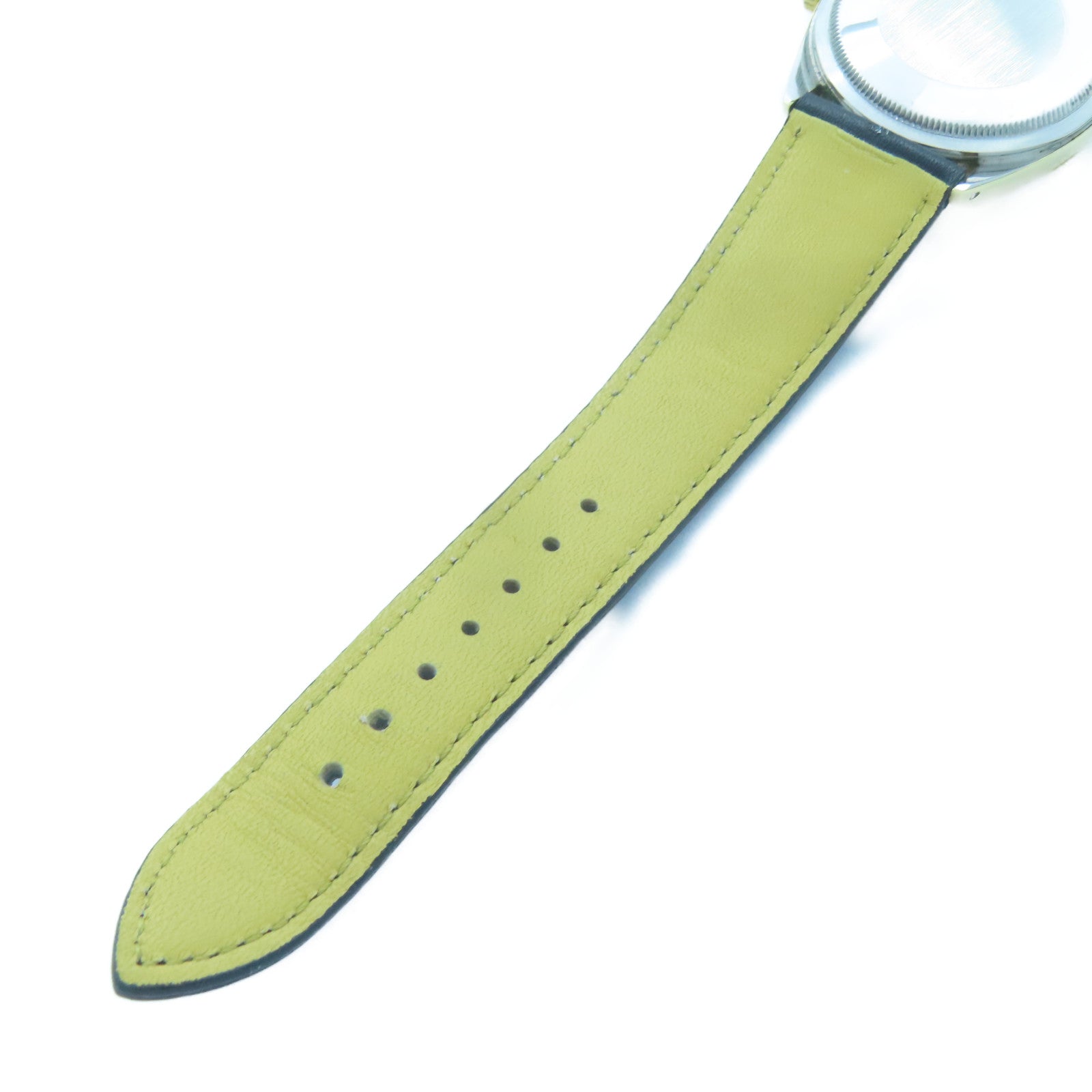 ROLEX Oyster Perpetual Date鍍金/皮革帶手錶自動機芯金色
