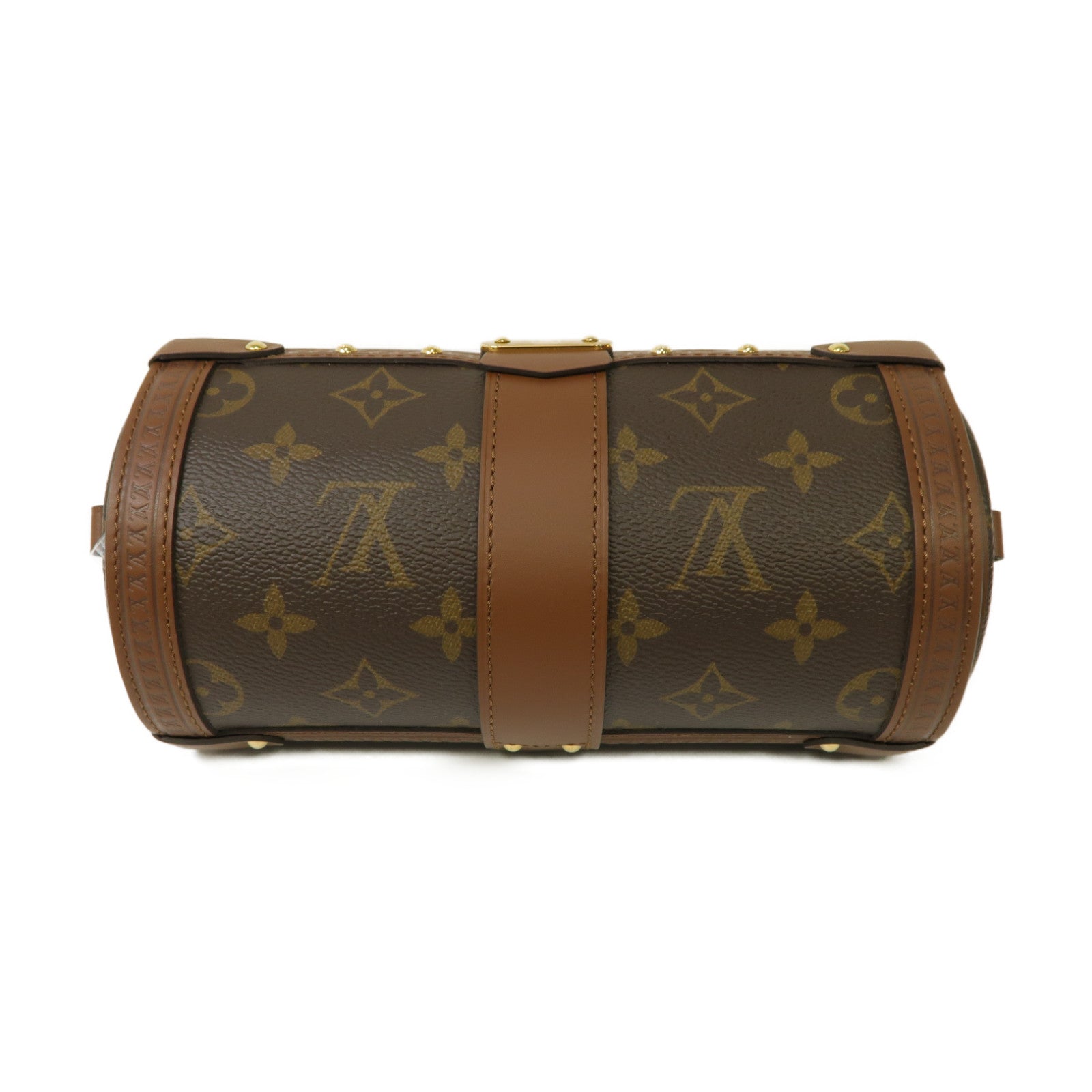 LOUIS VUITTON Monogram Papillon Trunk金扣手挽肩背兩用袋棕色