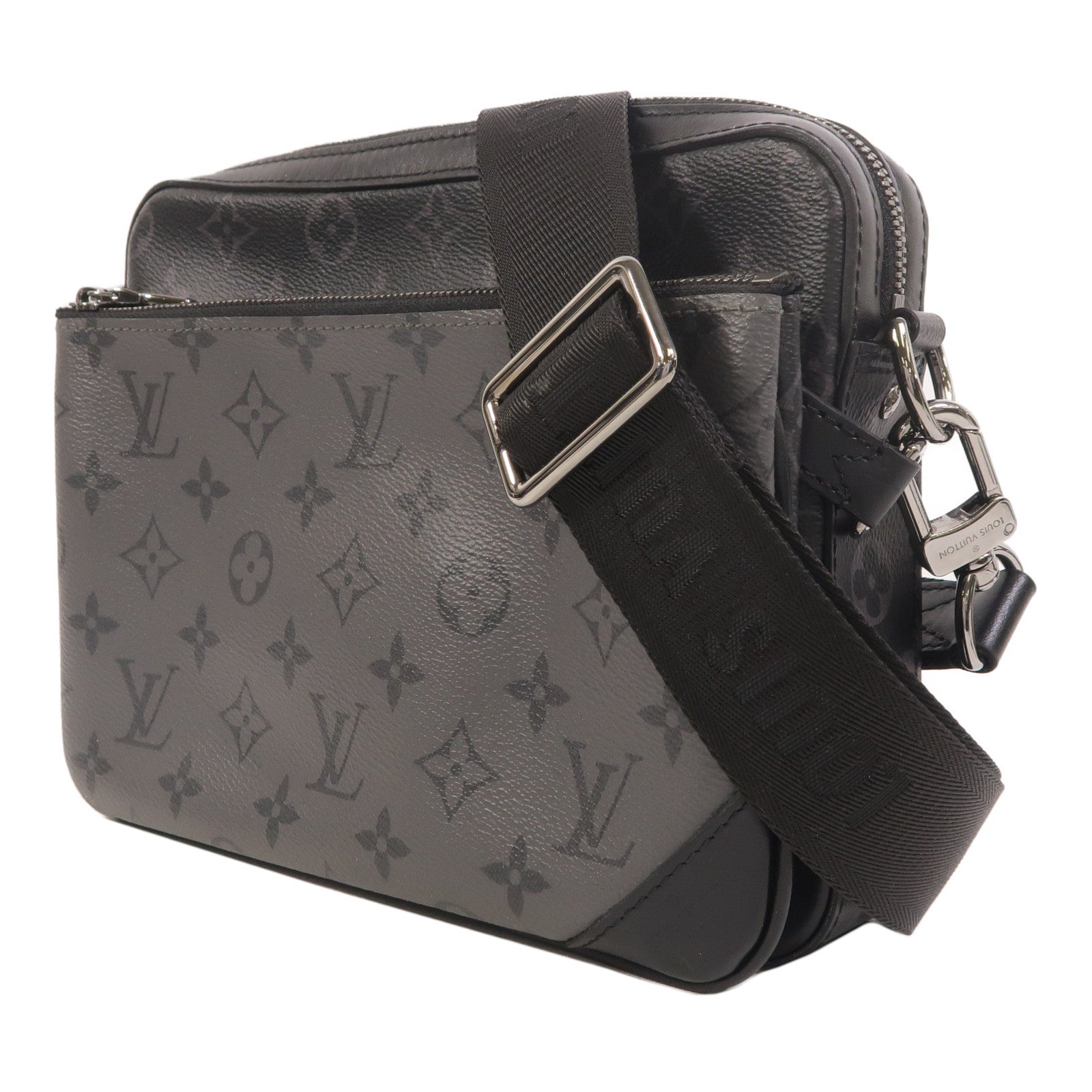LOUIS VUITTON Monogram Eclipse Reverse Trio Messenger肩背袋