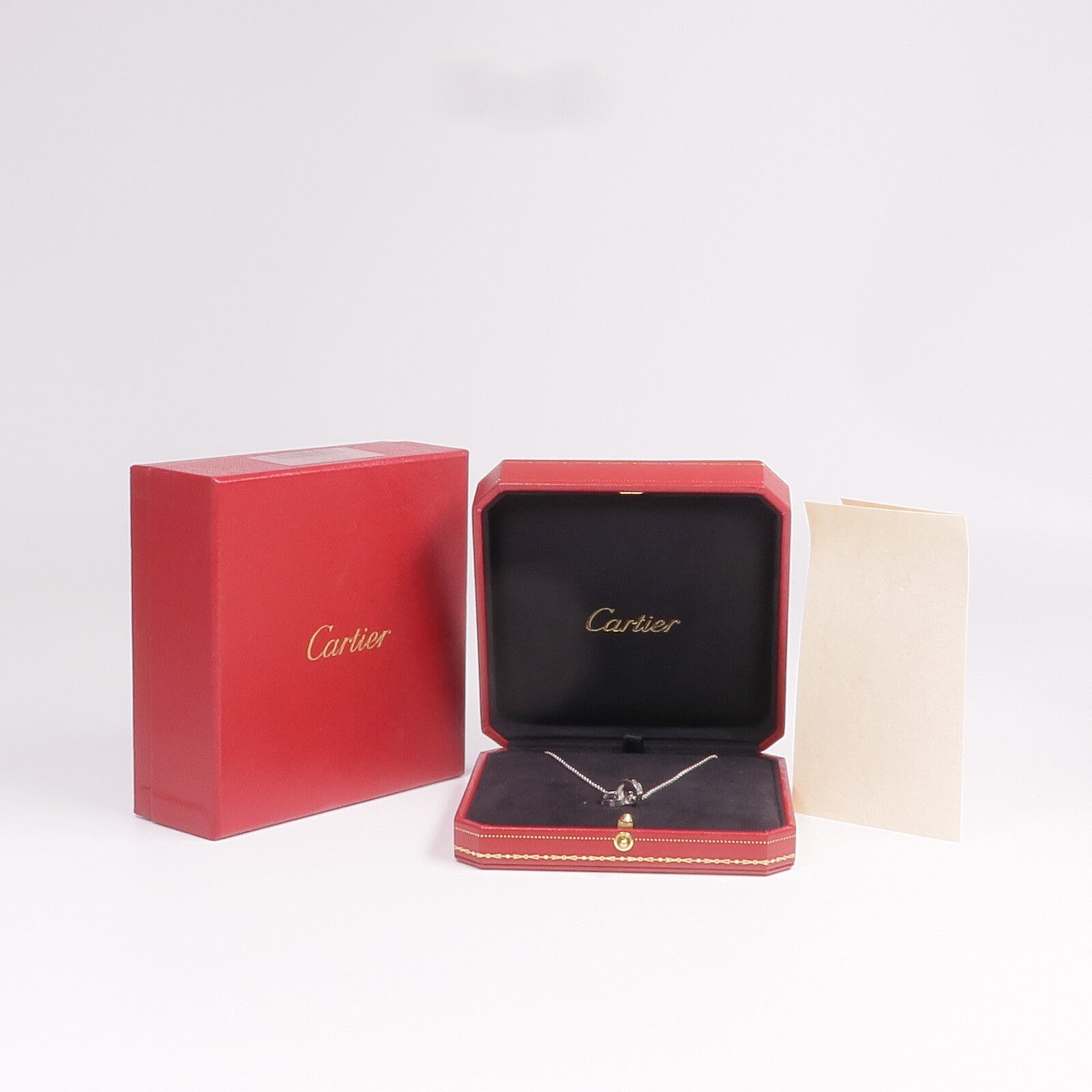 CARTIER 18K白金Love Pendant項鍊