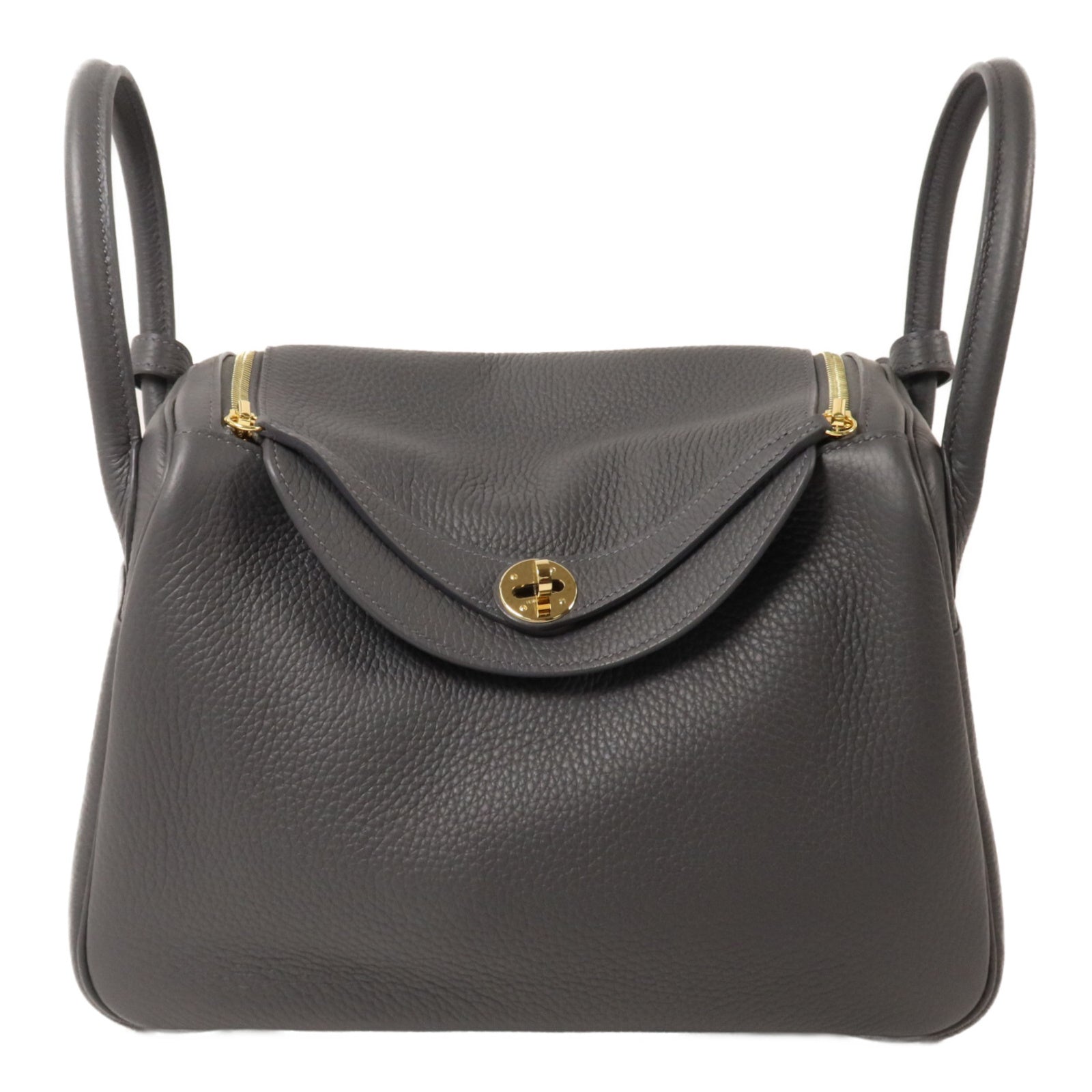 HERMES Clemence皮革Lindy 30手挽肩背兩用袋Ardoise