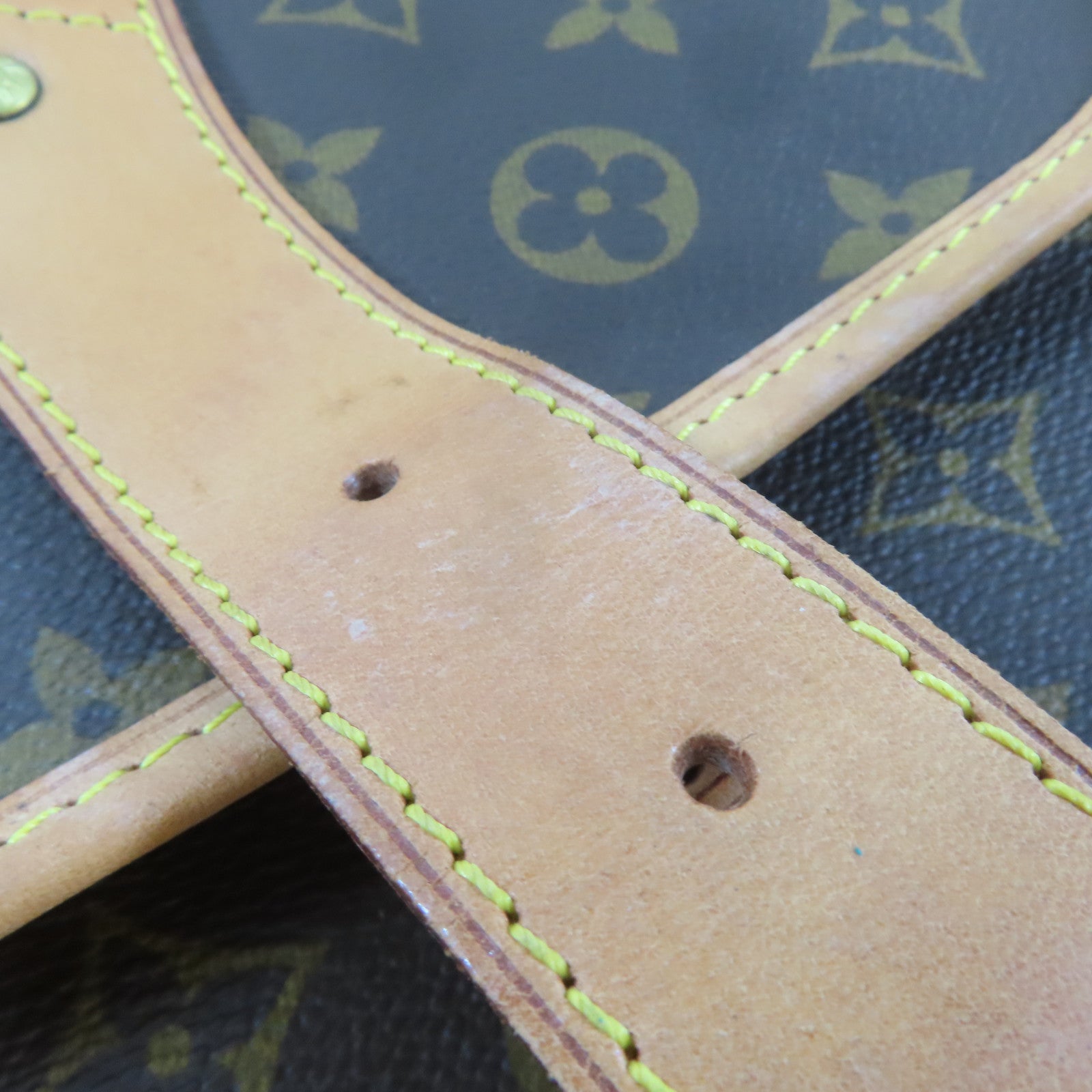 LOUIS VUITTON Monogram Hunting Bag金扣手挽肩背兩用袋啡色