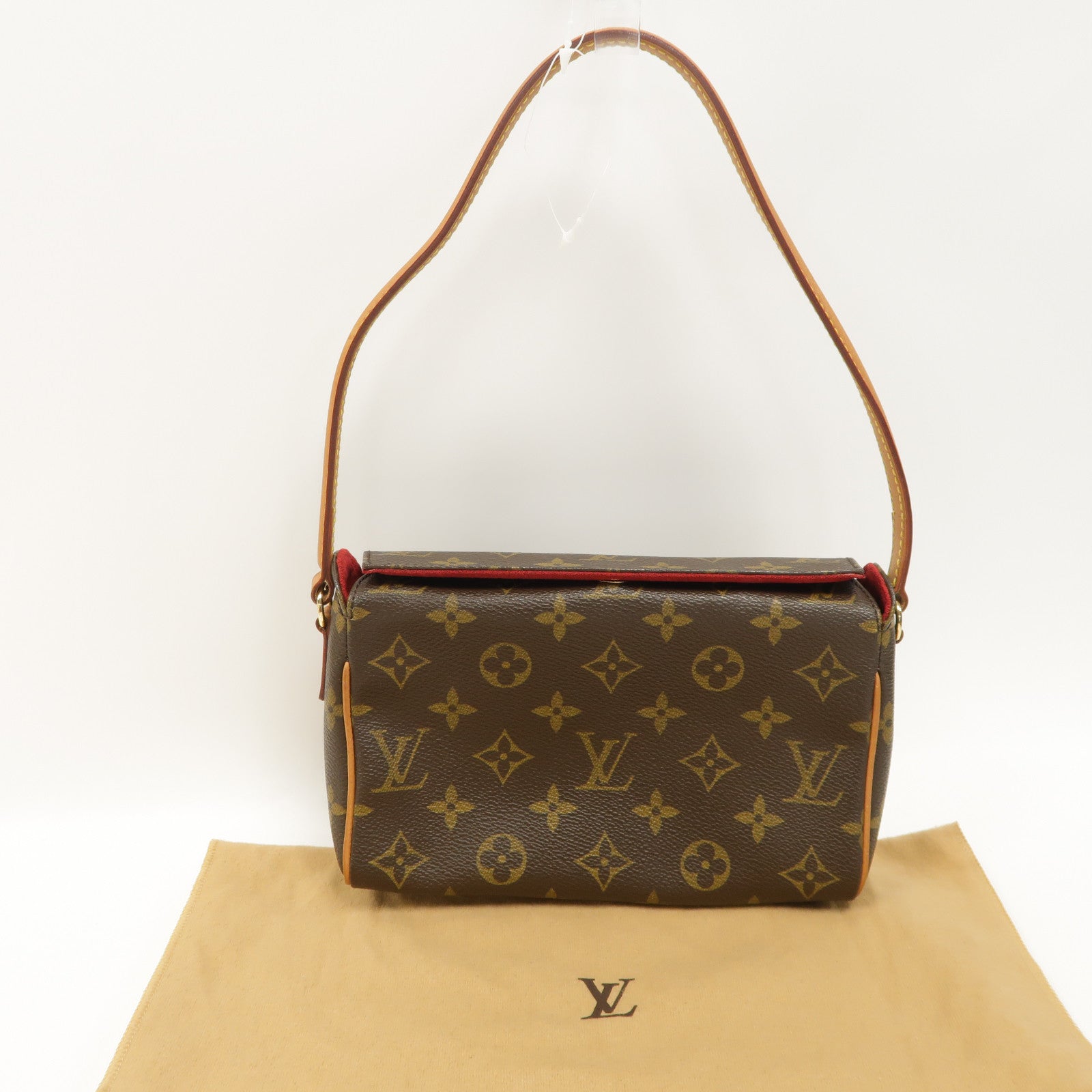 LOUIS VUITTON Monogram Recital金扣肩背袋啡色