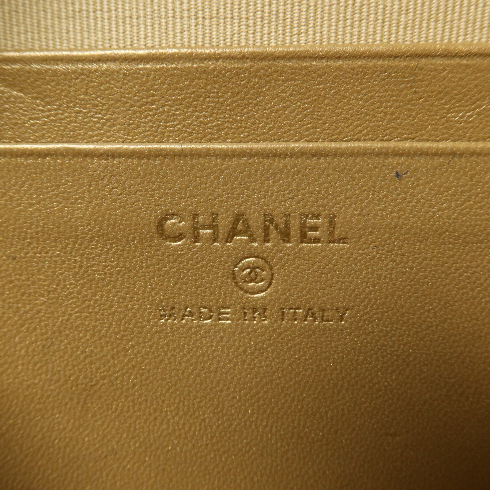 CHANEL 羊皮皮革Mini Camera Bag With Gold Ball鏈帶肩背袋