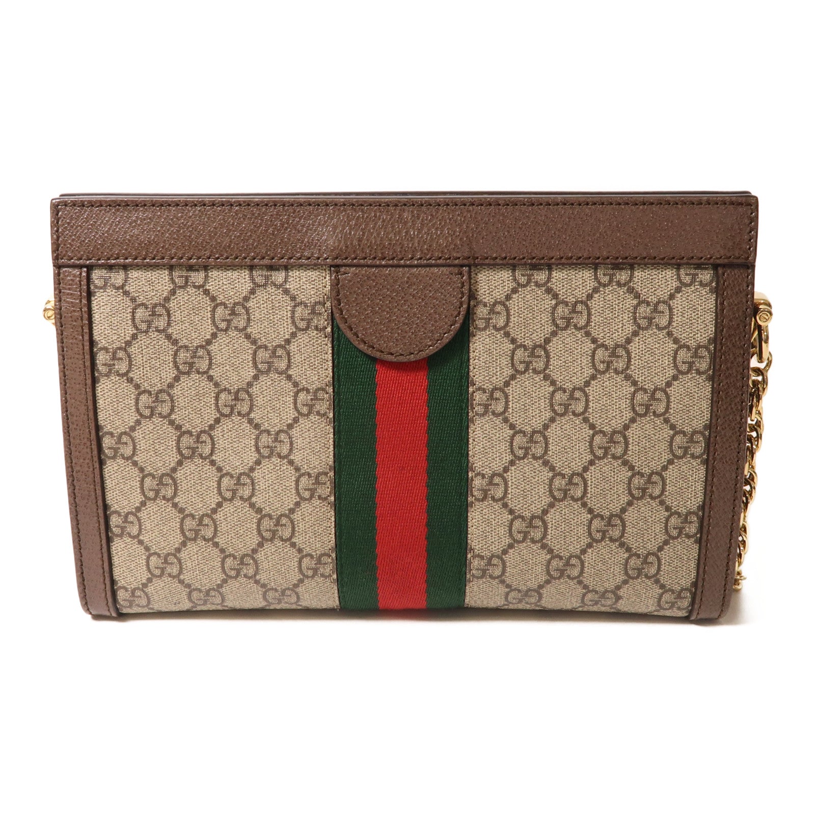 GUCCI 塗層帆布GG Supreme Ophidia金扣肩背袋