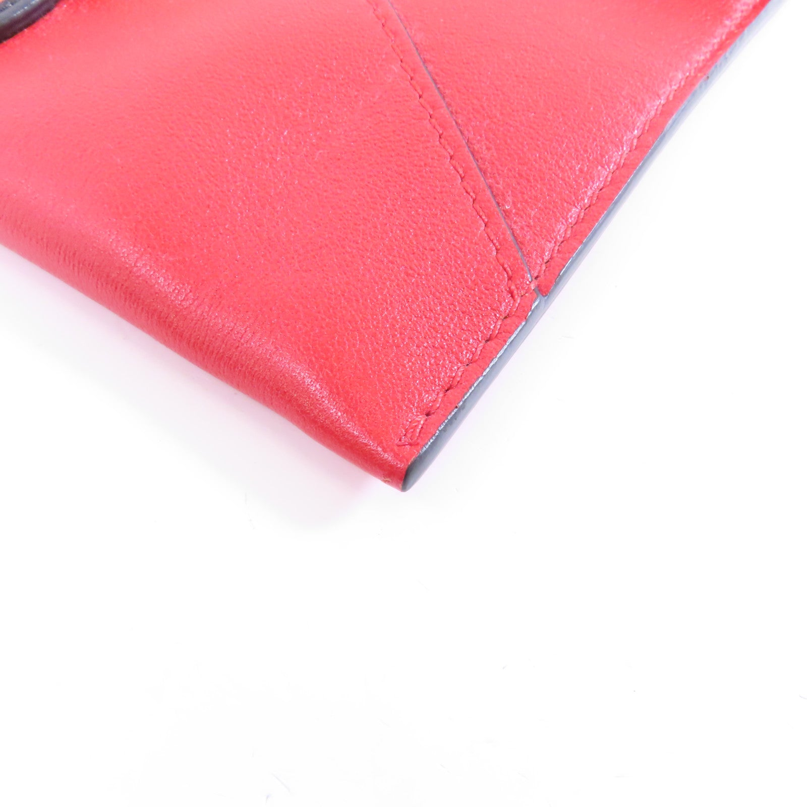 MOSCHINO 牛皮皮革Clutch Bag金扣手拿包紅色