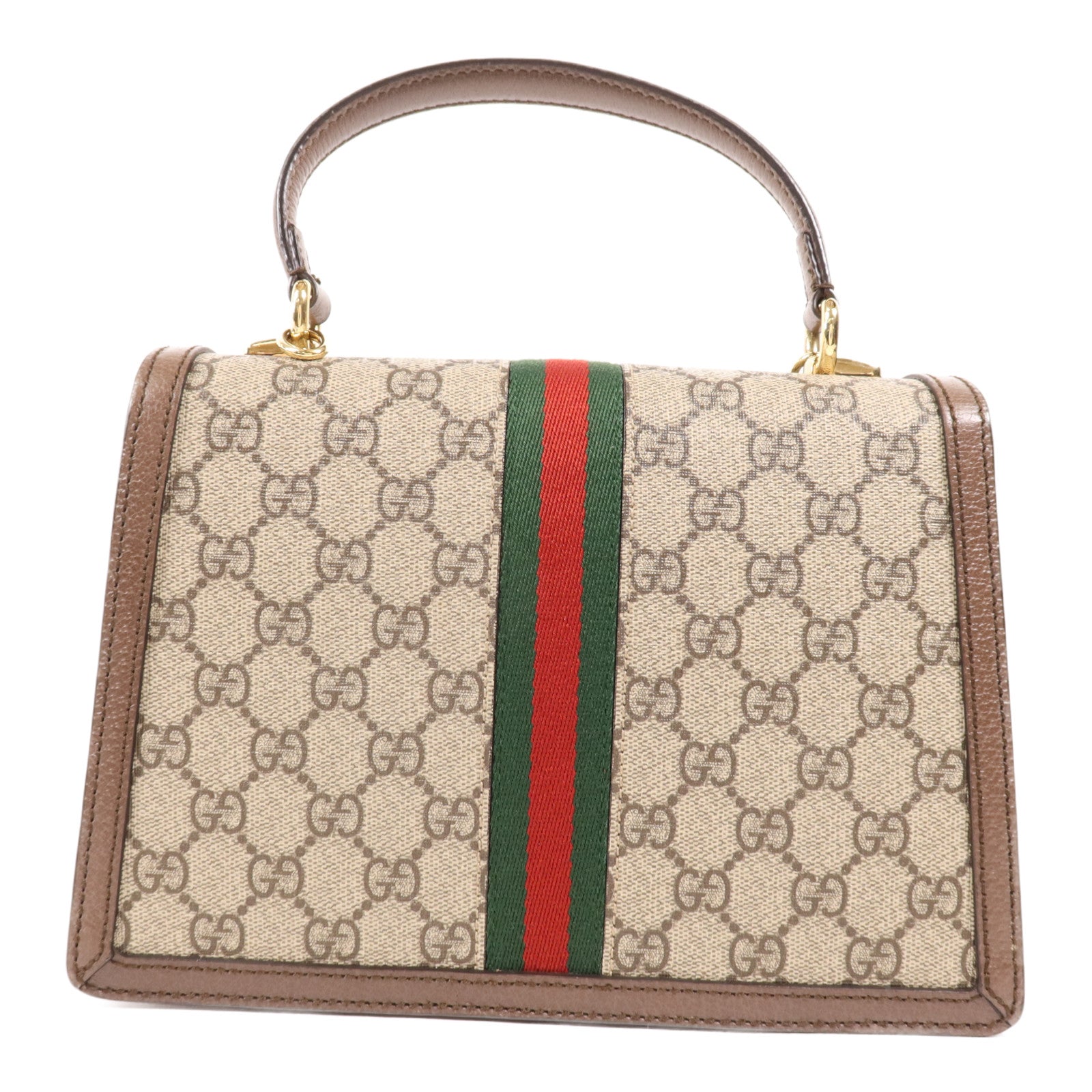 GUCCI 塗層帆布2 Way Shoulder金扣手挽肩背兩用袋