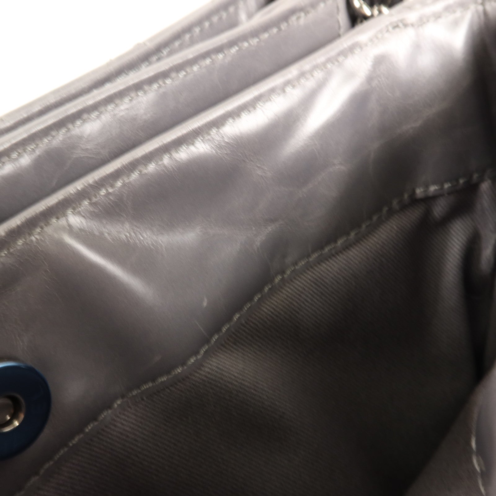 CHANEL 牛皮皮革Chain Shoulder Bag銀扣鏈帶肩背袋