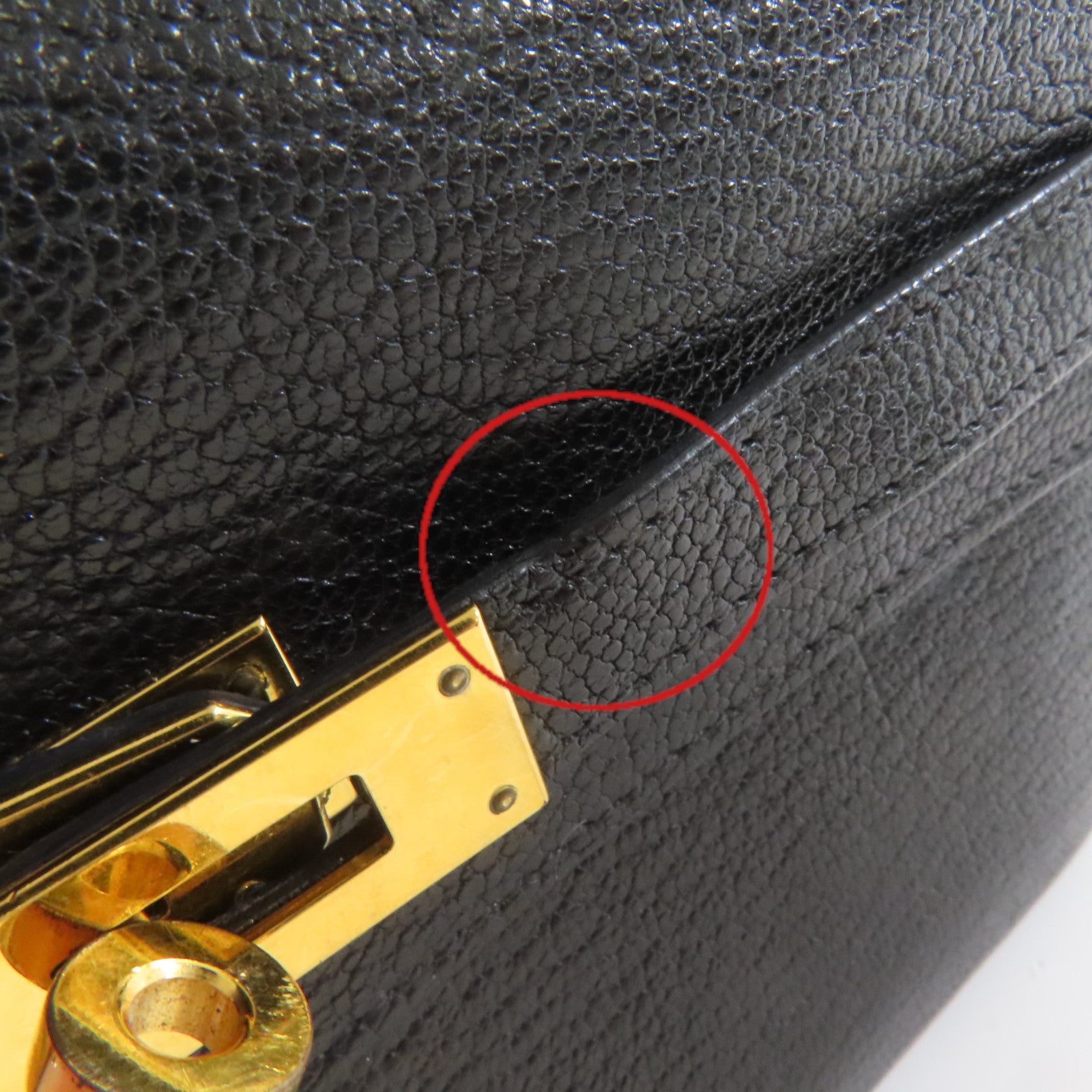 HERMES Chevre皮革Kelly Long Wallet金扣長錢包黑色