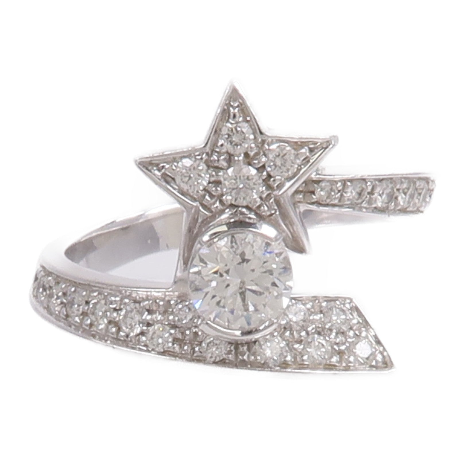 CHANEL 18K白金Comete Ring鑽石戒指