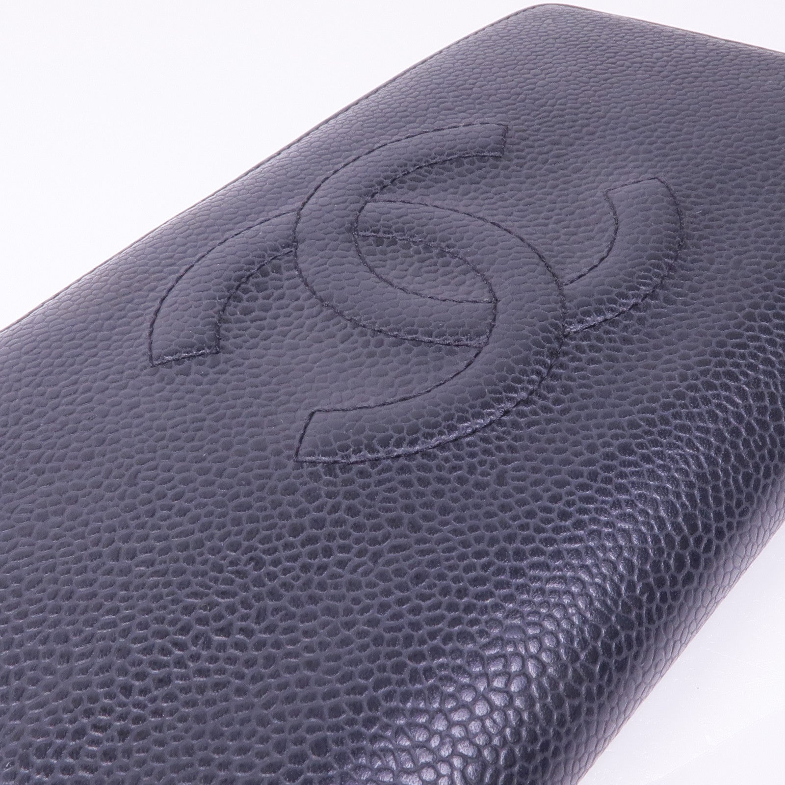 CHANEL 牛皮皮革Long Wallet銀扣長錢包