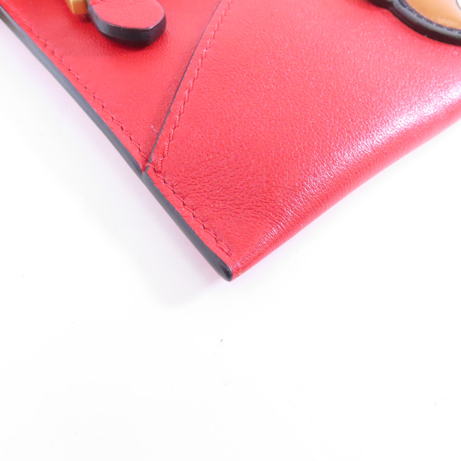 MOSCHINO 牛皮皮革Clutch Bag金扣手拿包紅色