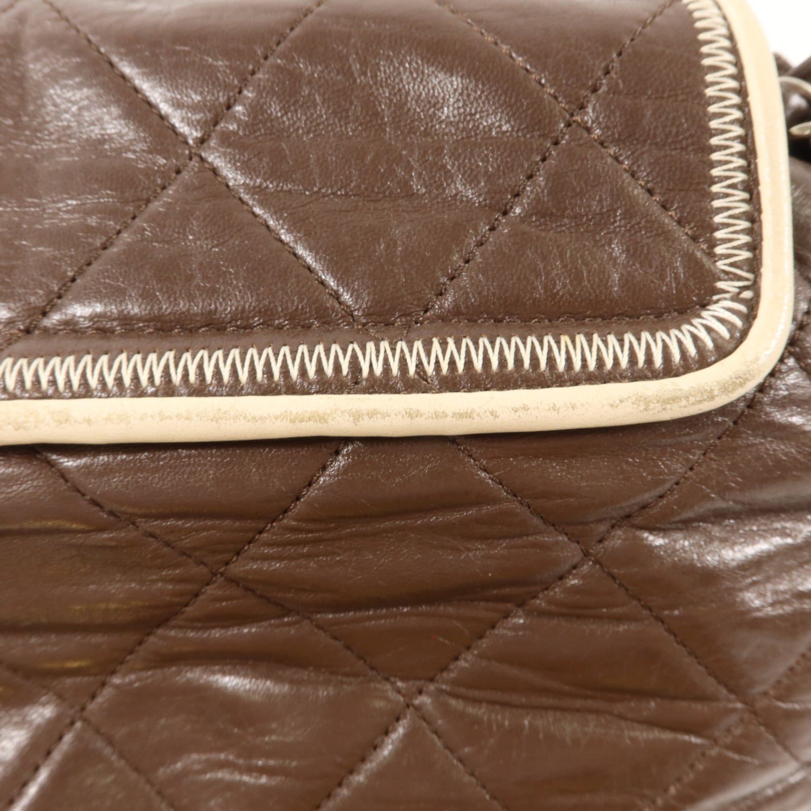 CHANEL 牛皮皮革East West Accordion Flap鏈帶肩背袋