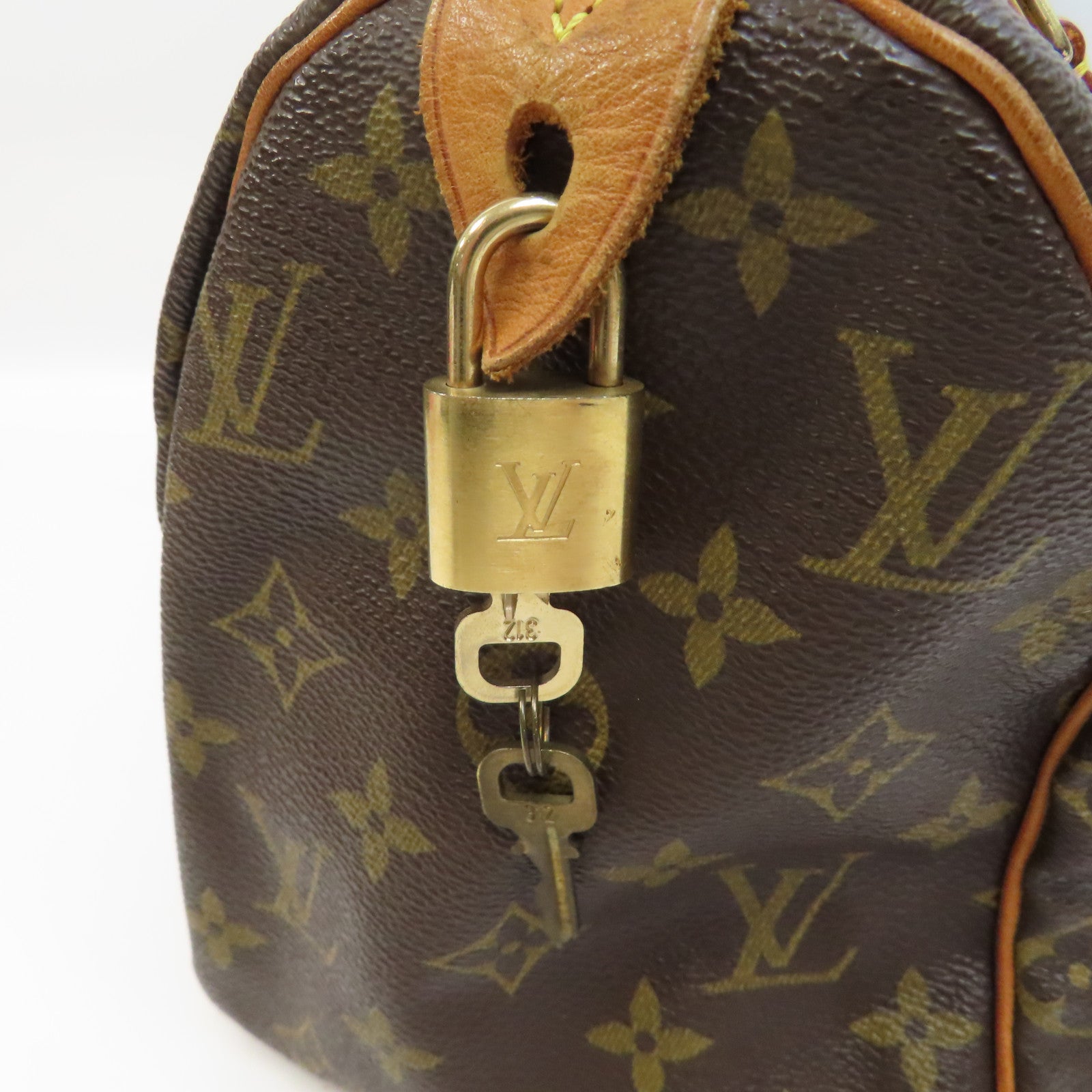 LOUIS VUITTON 【激減優惠】Monogram Speedy 25金扣手挽袋啡色