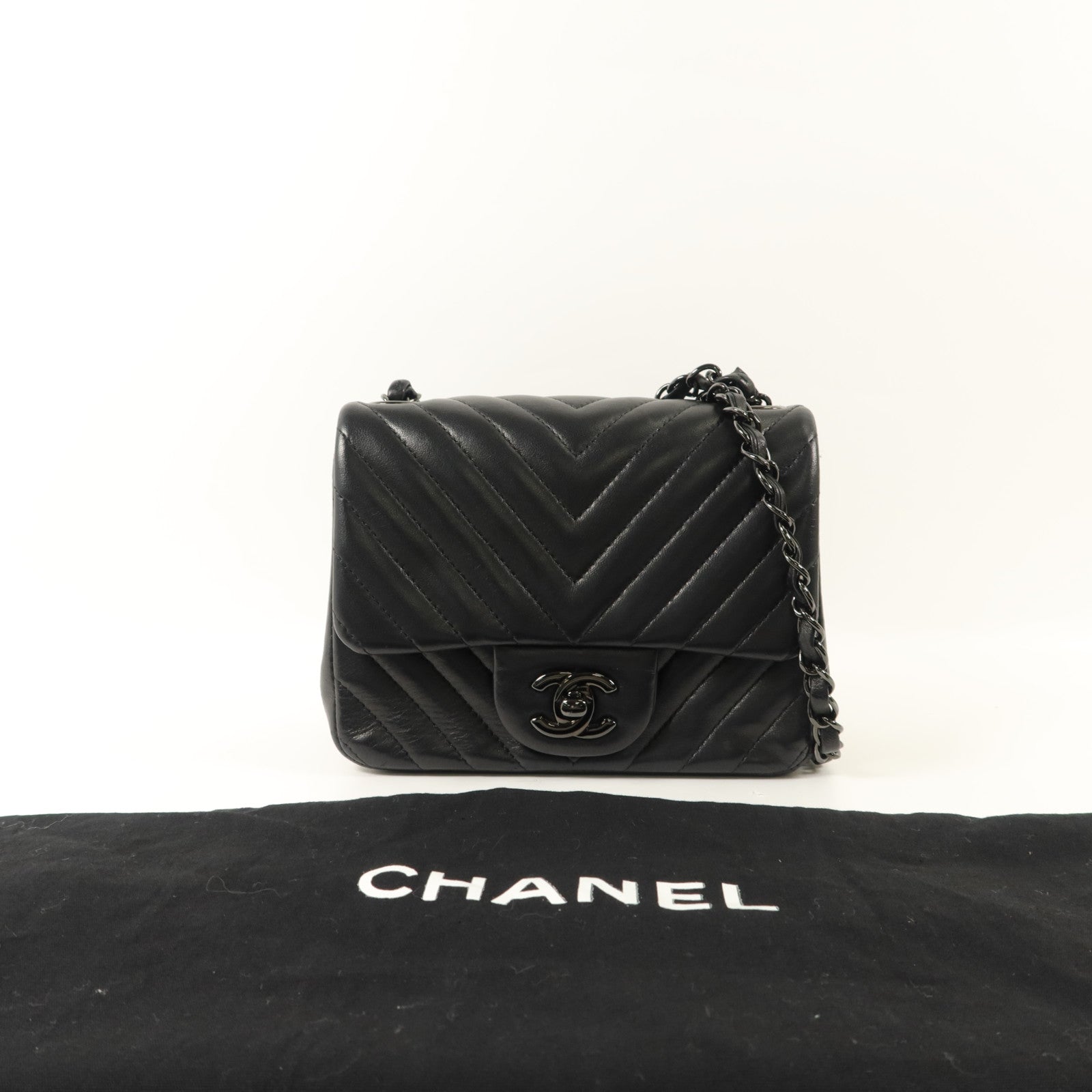 CHANEL 羊皮皮革Mini Flap Bag鏈帶肩背袋