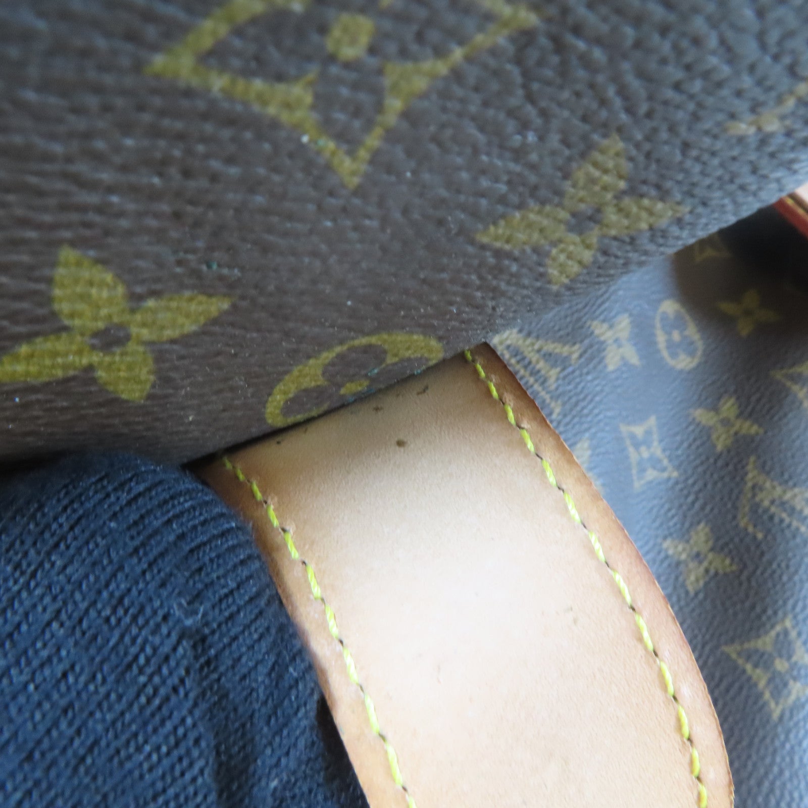 LOUIS VUITTON Monogram Hunting Bag金扣手挽肩背兩用袋啡色