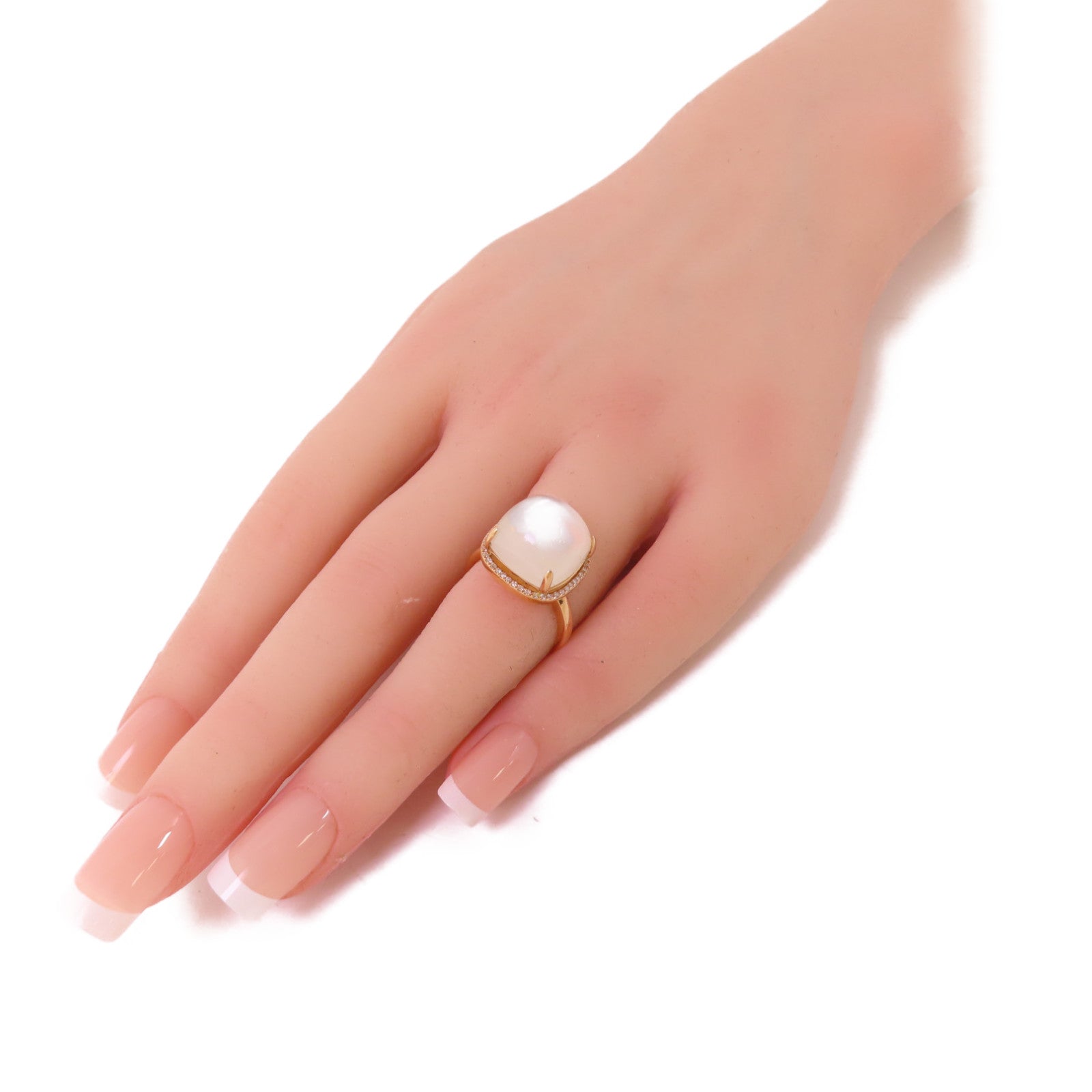 JEWELRY 18K玫瑰金/月光石Moon Stone Ring戒指US#4.75