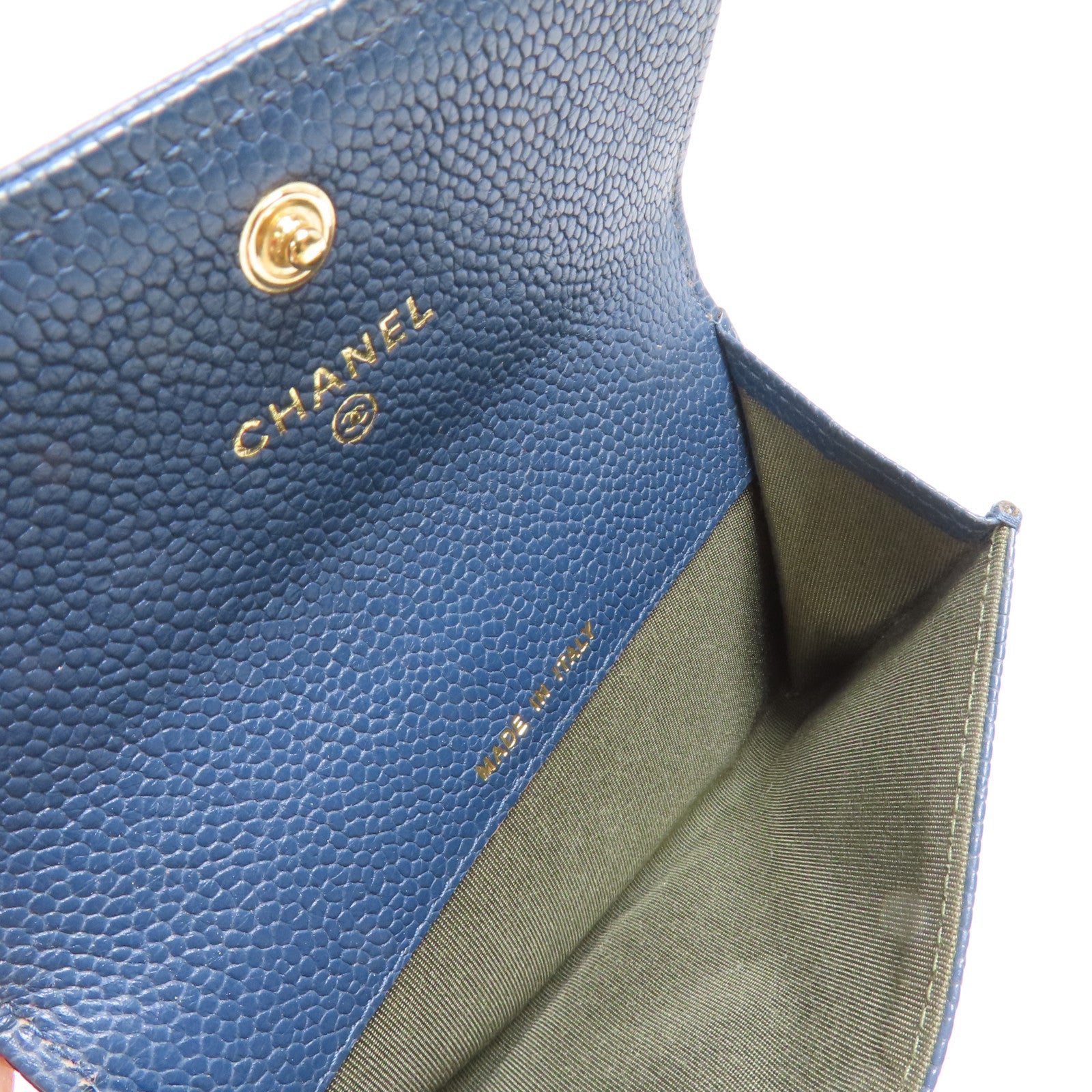 CHANEL 牛皮皮革Boy Card Case金扣卡片套