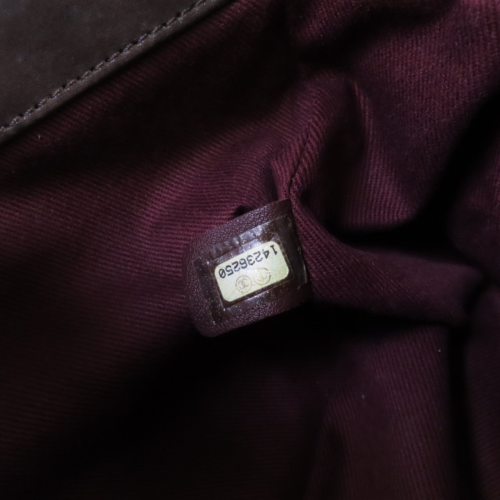 CHANEL 菱格牛皮皮革Chain Shoulder Bag銀扣鏈帶肩背袋啡色